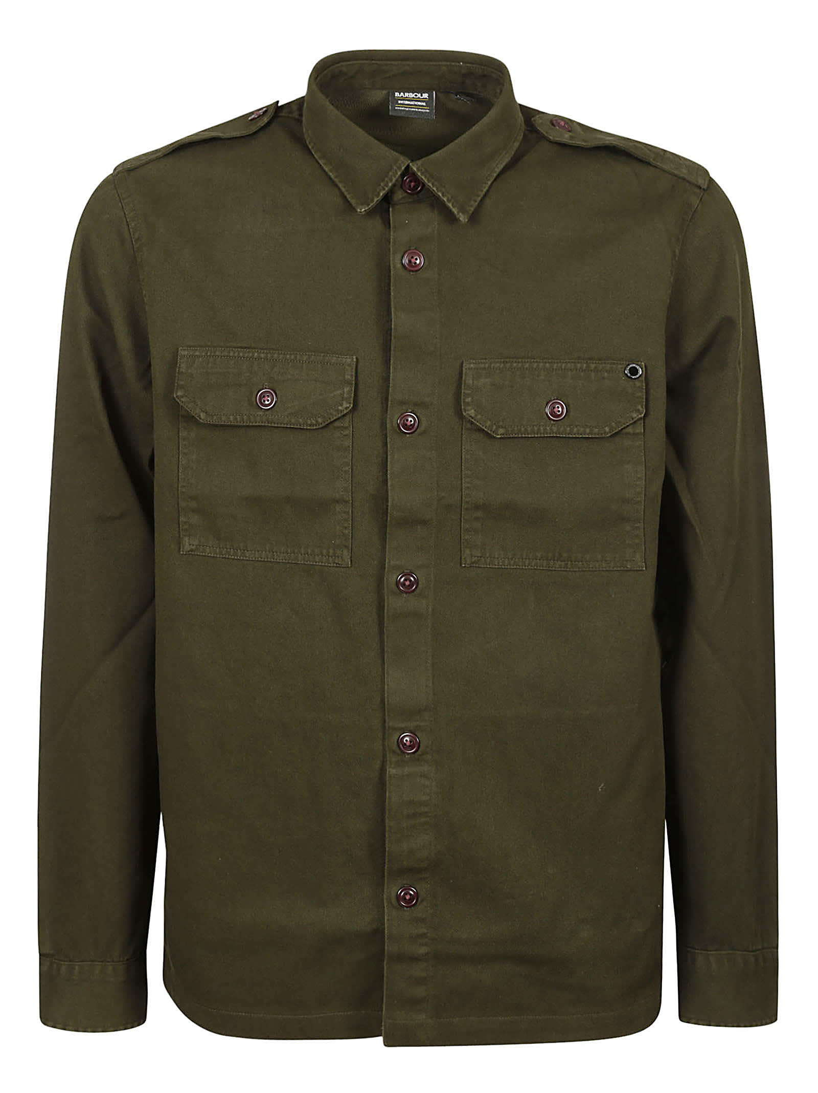 Shop Barbour Abbe Overshirt In Forest