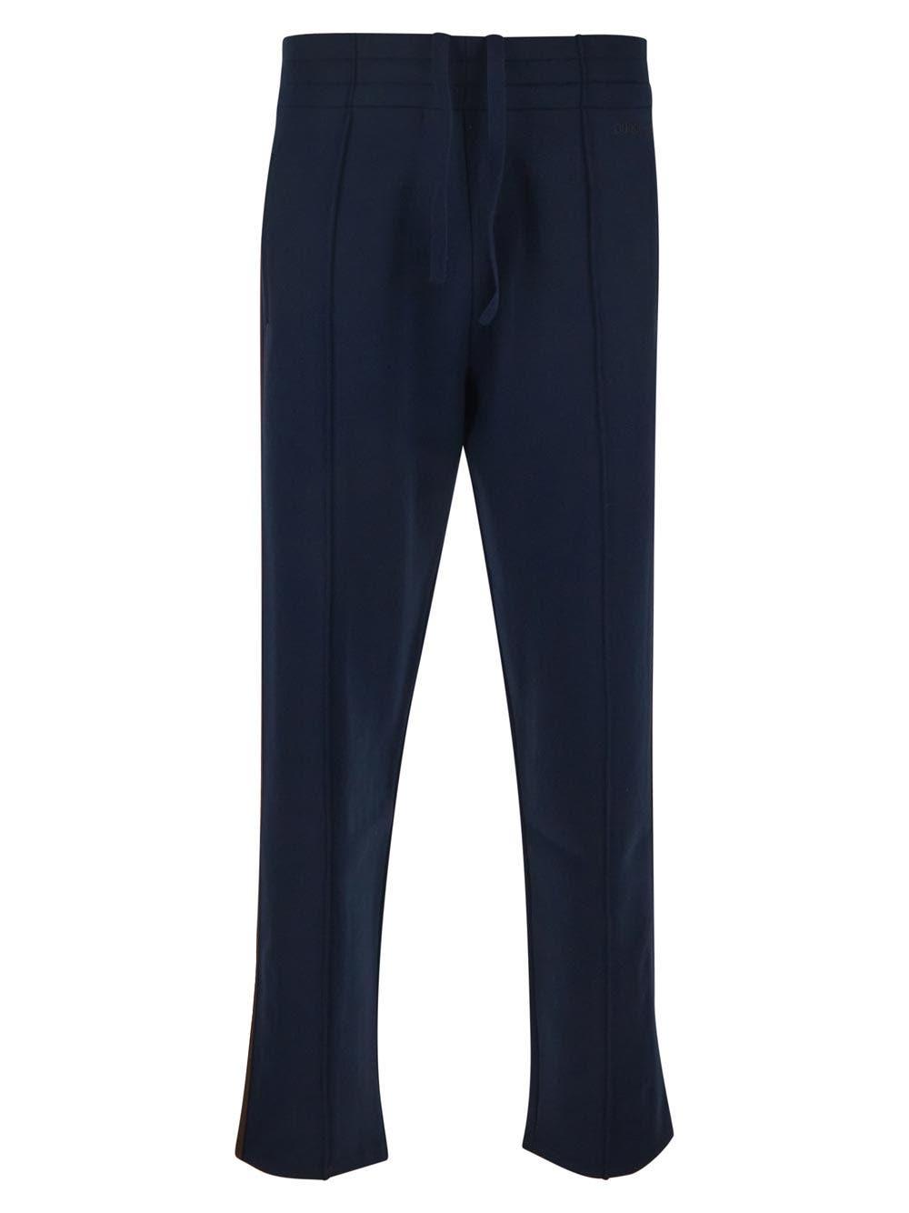 Burberry Trousers In Smoked Navy