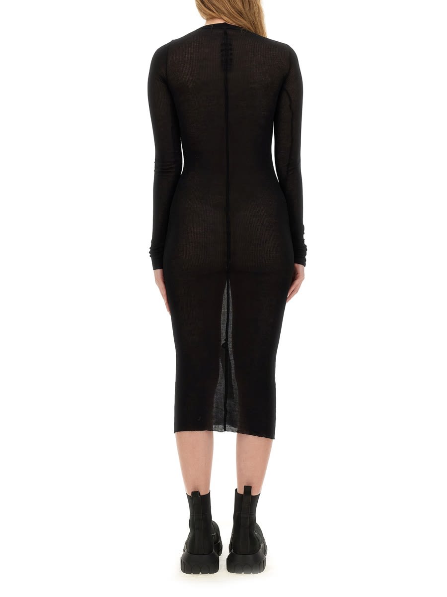 Shop Rick Owens Viscose Dress In Black