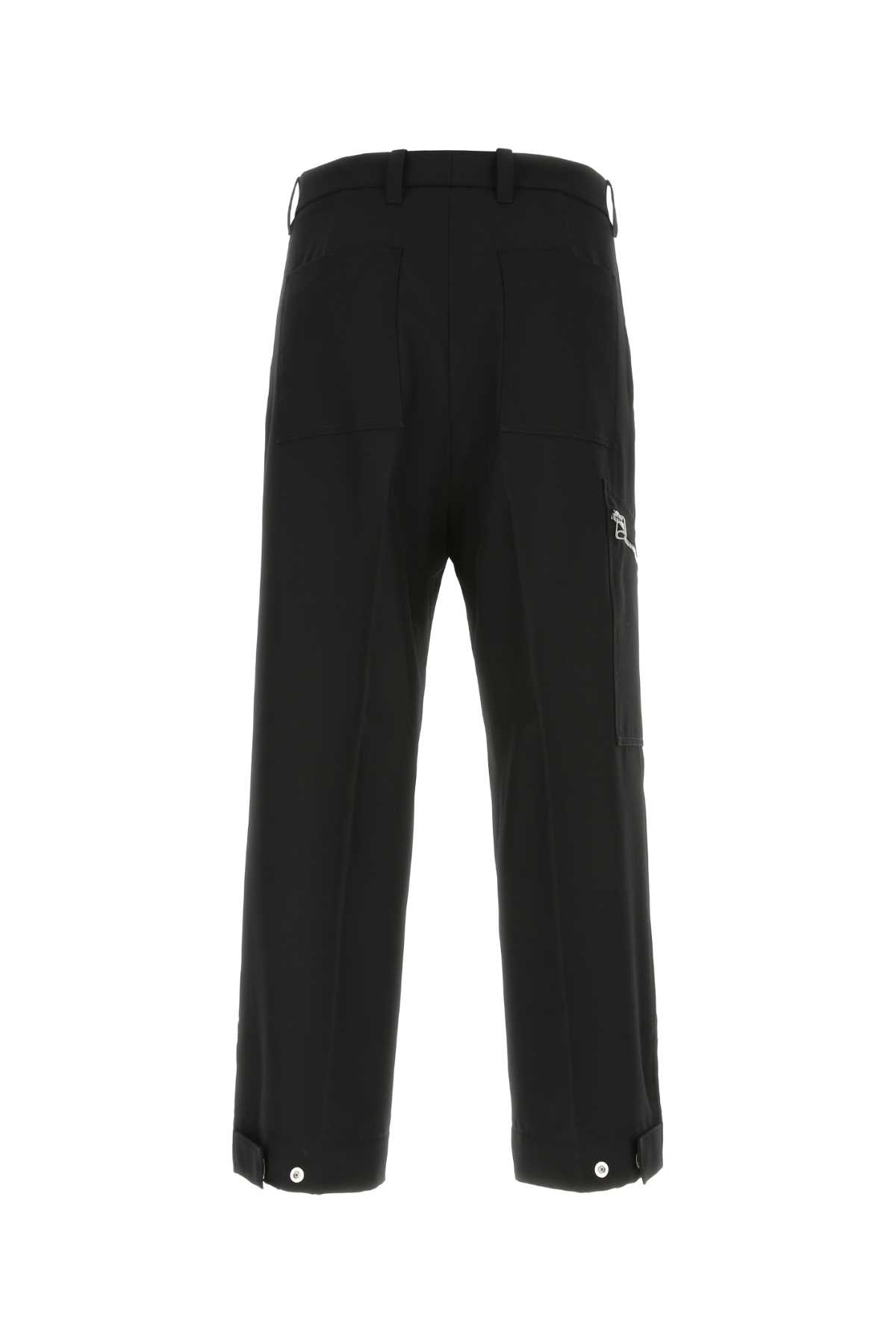 Shop Oamc Black Polyester Wide-leg Pant In 001