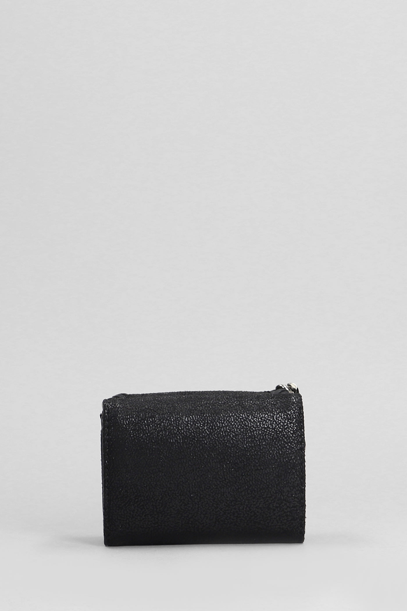 Shop Stella Mccartney Falabella Wallet In Black Polyester