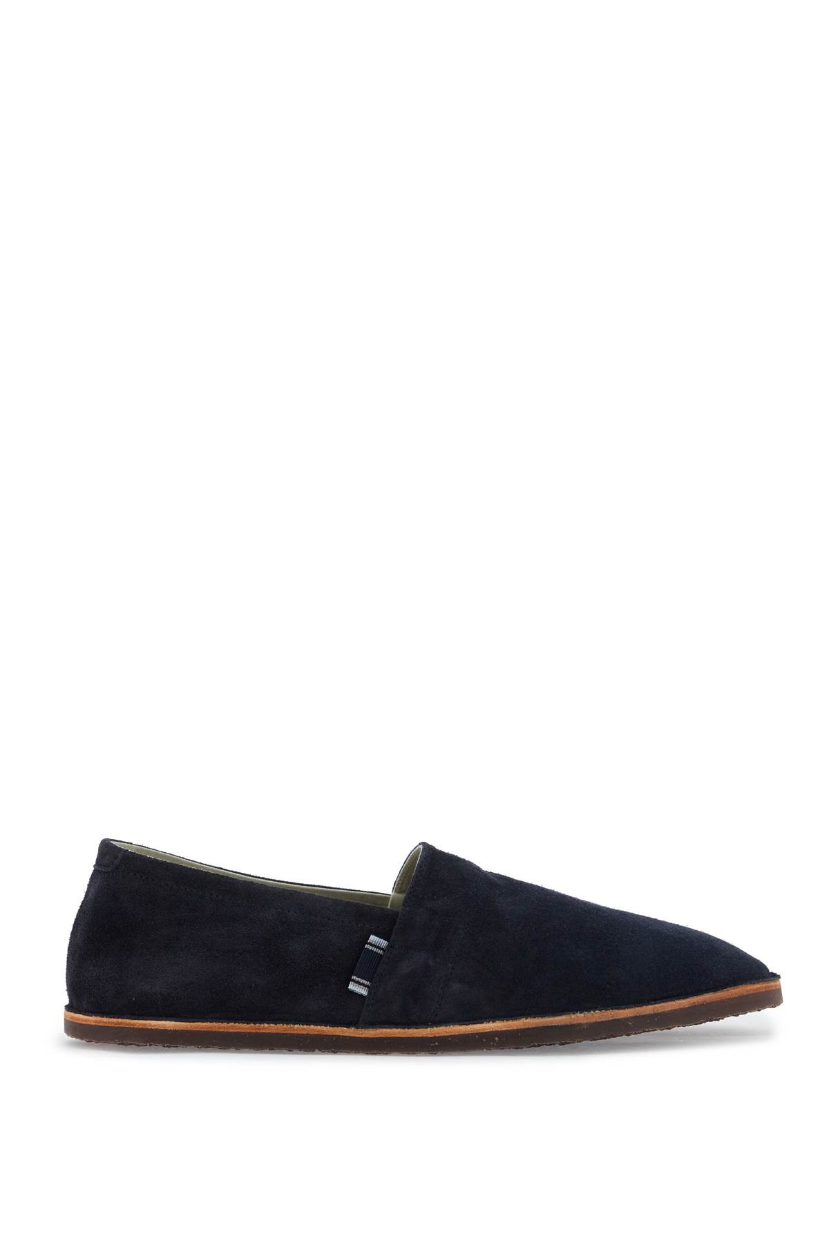 Shop Brunello Cucinelli Suede Espad In Blue (blue)