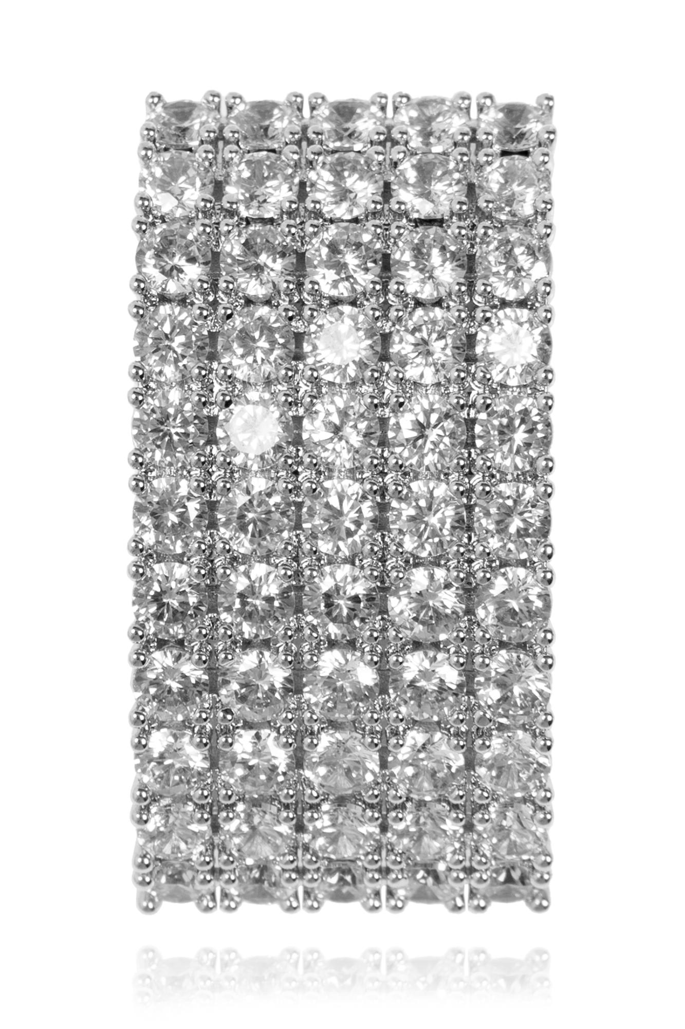 Self-portrait Self Portrait Earrings With Shimmering Crystals In Silver