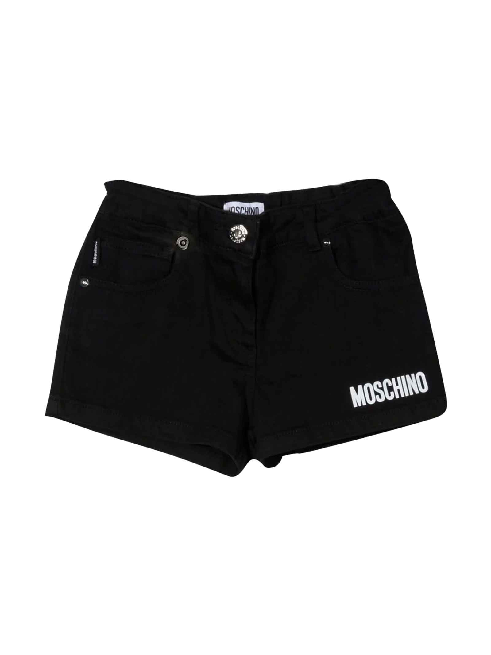 Moschino Girl Black Shorts