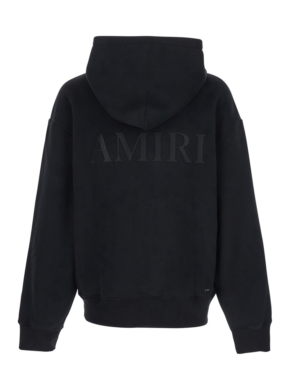 Amiri Black Hoodie With Fixed Hood And Logo Lettering On Front And Rear In Black