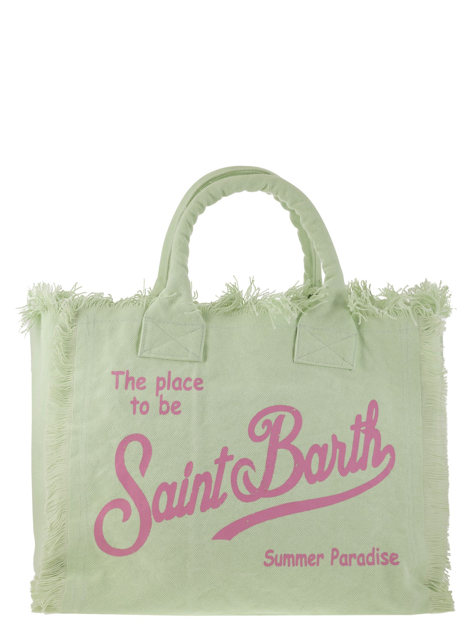 Shop Mc2 Saint Barth Vanity - Canvas Shoulder Bag In Green
