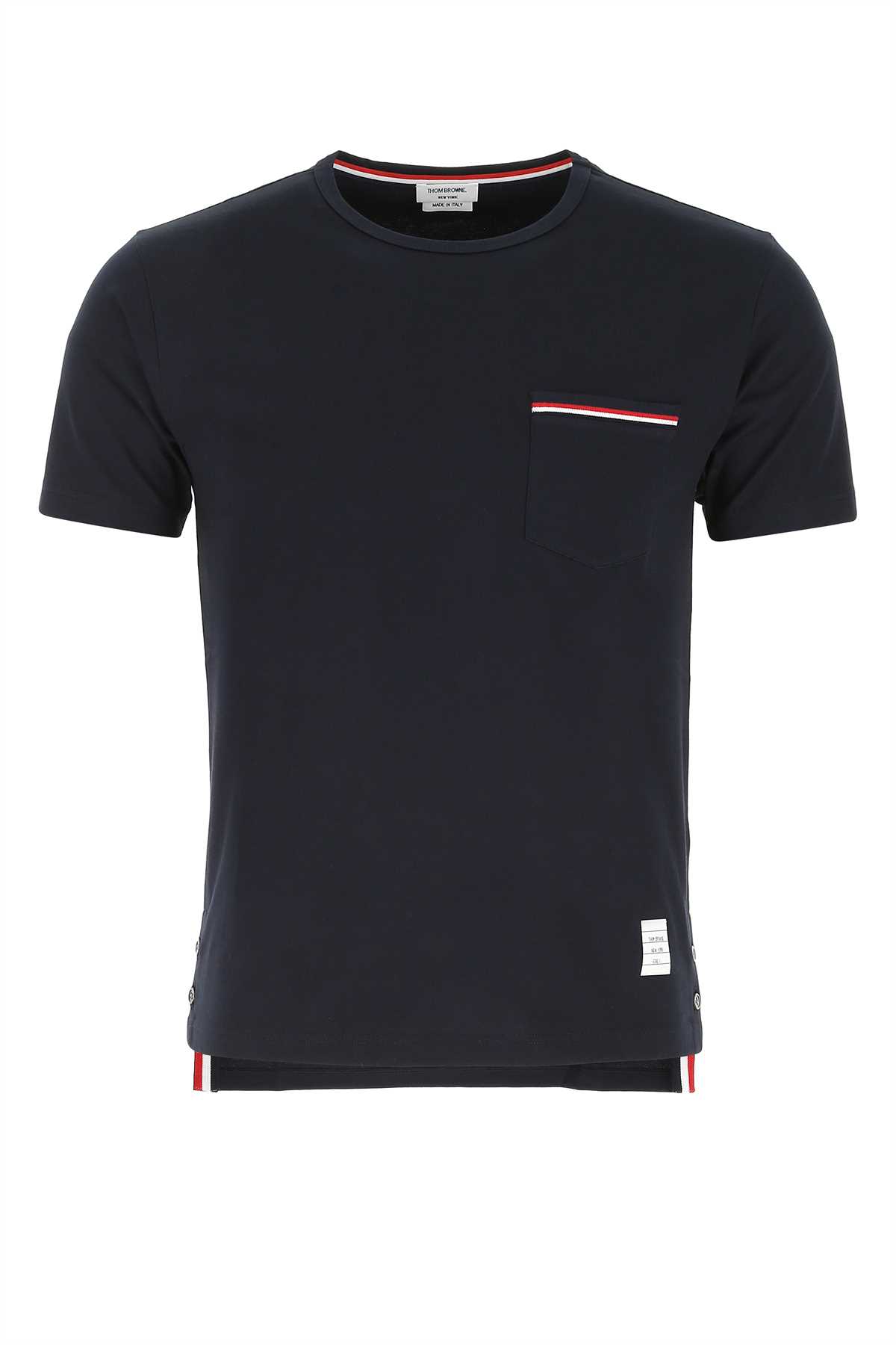 Shop Thom Browne Midnight Blue Cotton T-shirt In 415