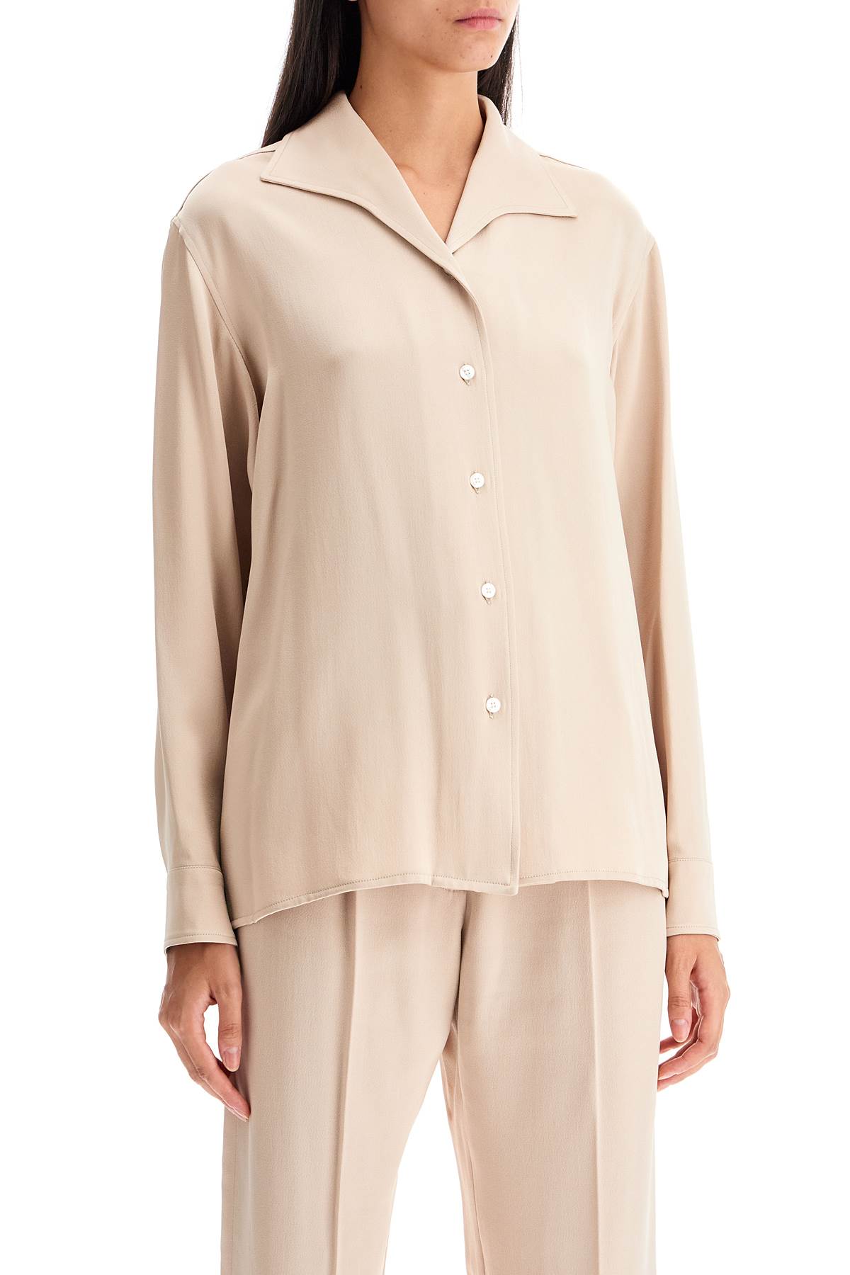 Shop Blazé Milano Frique Gigi Crãªpe In Ice (beige)