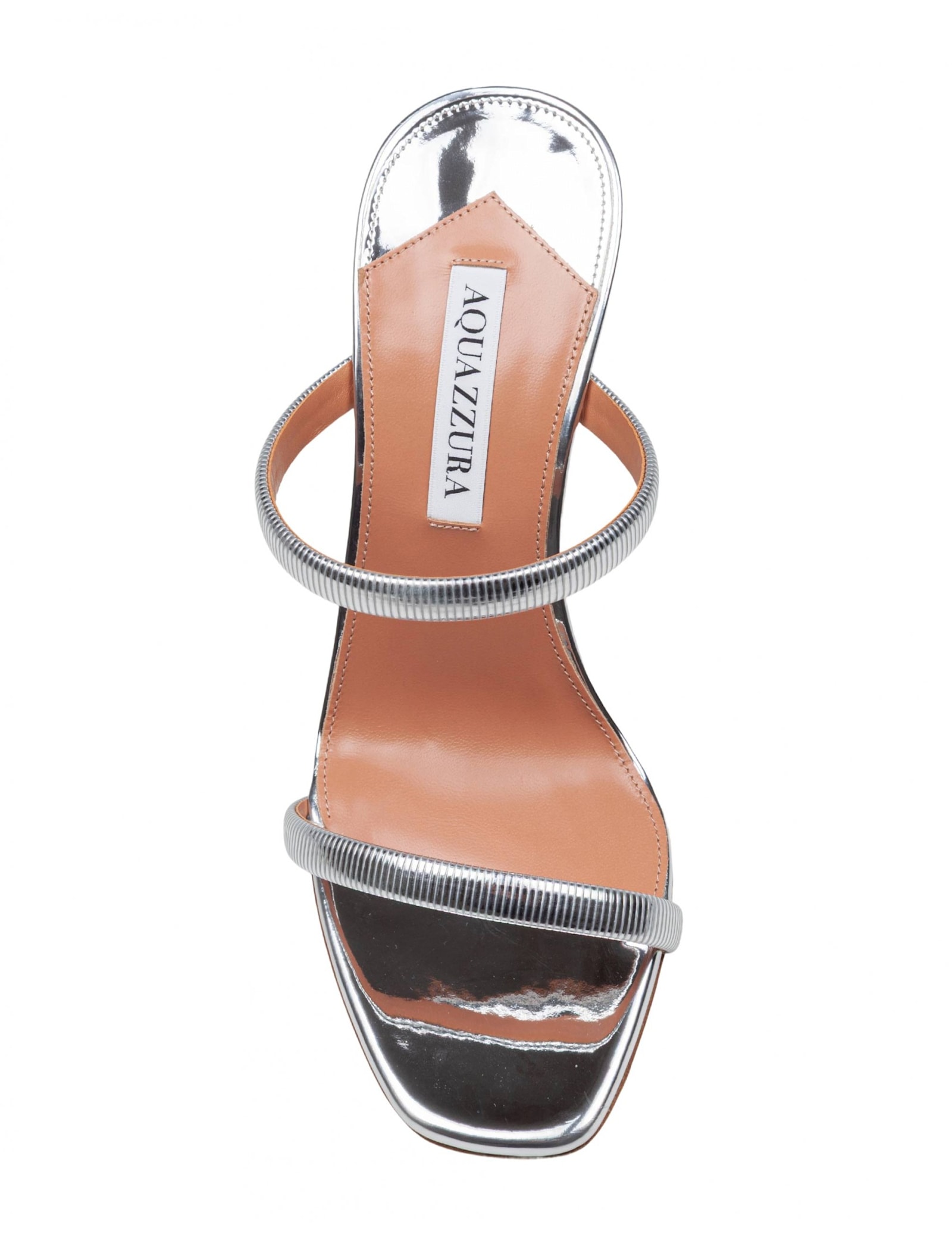 Aquazzura Chain Wedge Sandal 95 In Silver