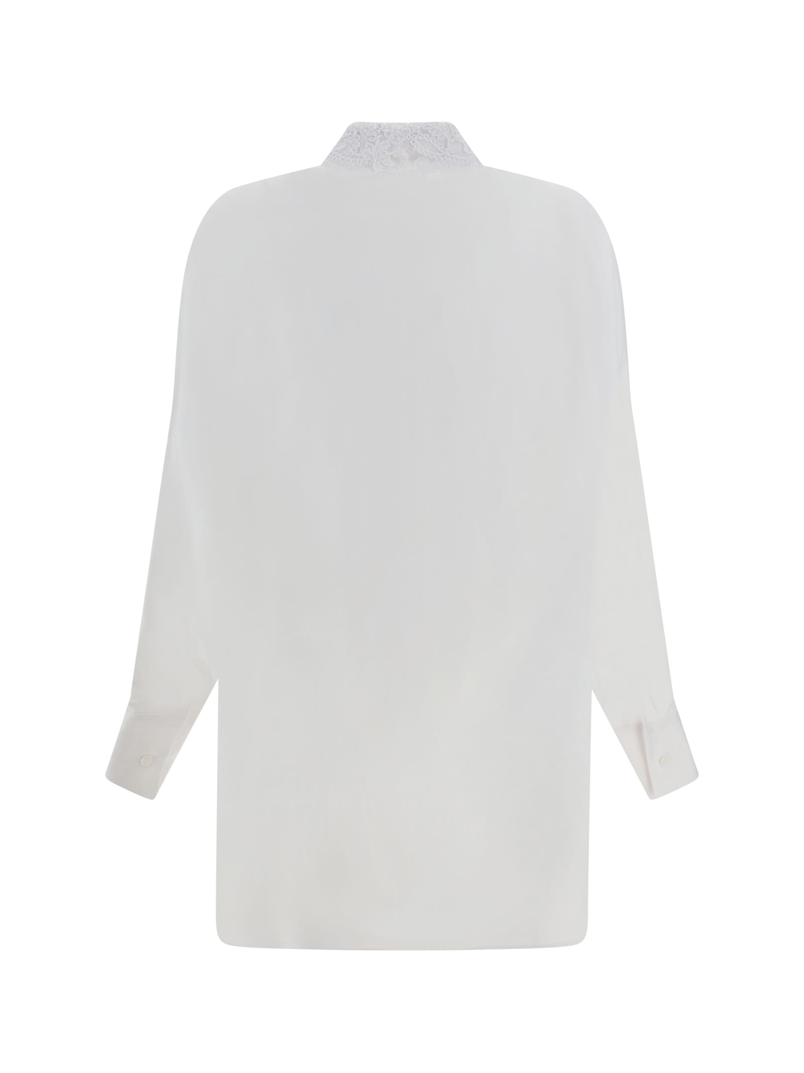 Shop Ermanno Scervino Shirt In Bright White/ottico