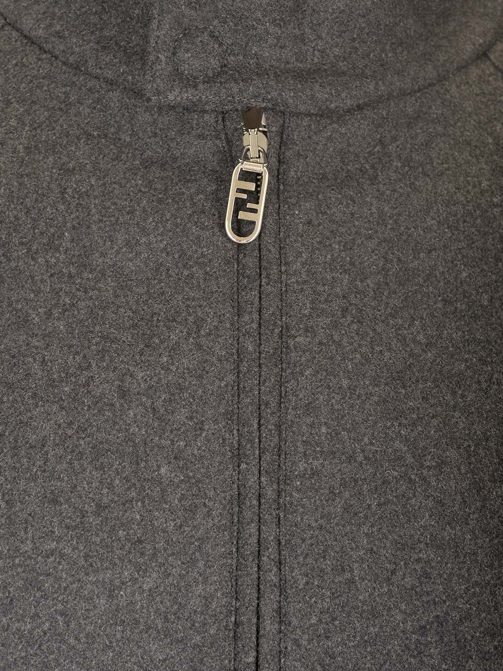 Shop Fendi Bomber Jacket In Grey