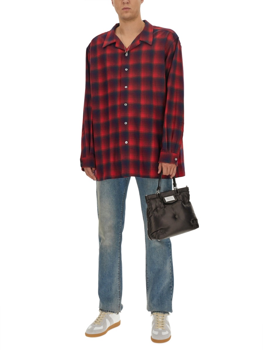 Shop Maison Margiela Oversize Shirt In Multicolour