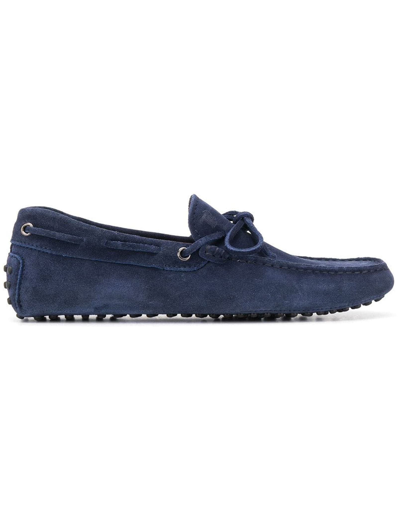Tod's Gommino Driving Shoes In Blue Suede
