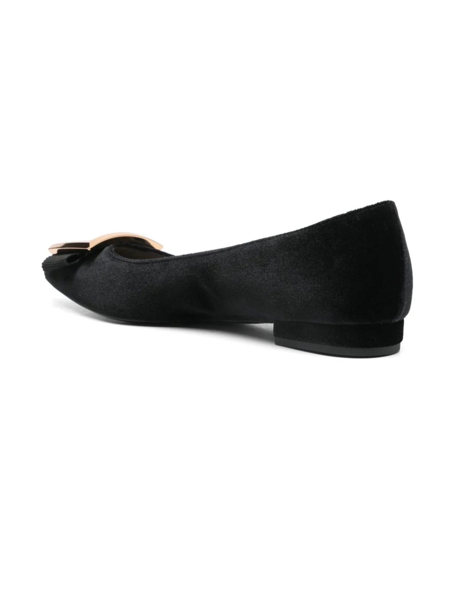 Shop Roberto Festa Black Velvet Kenda Ballet Flats