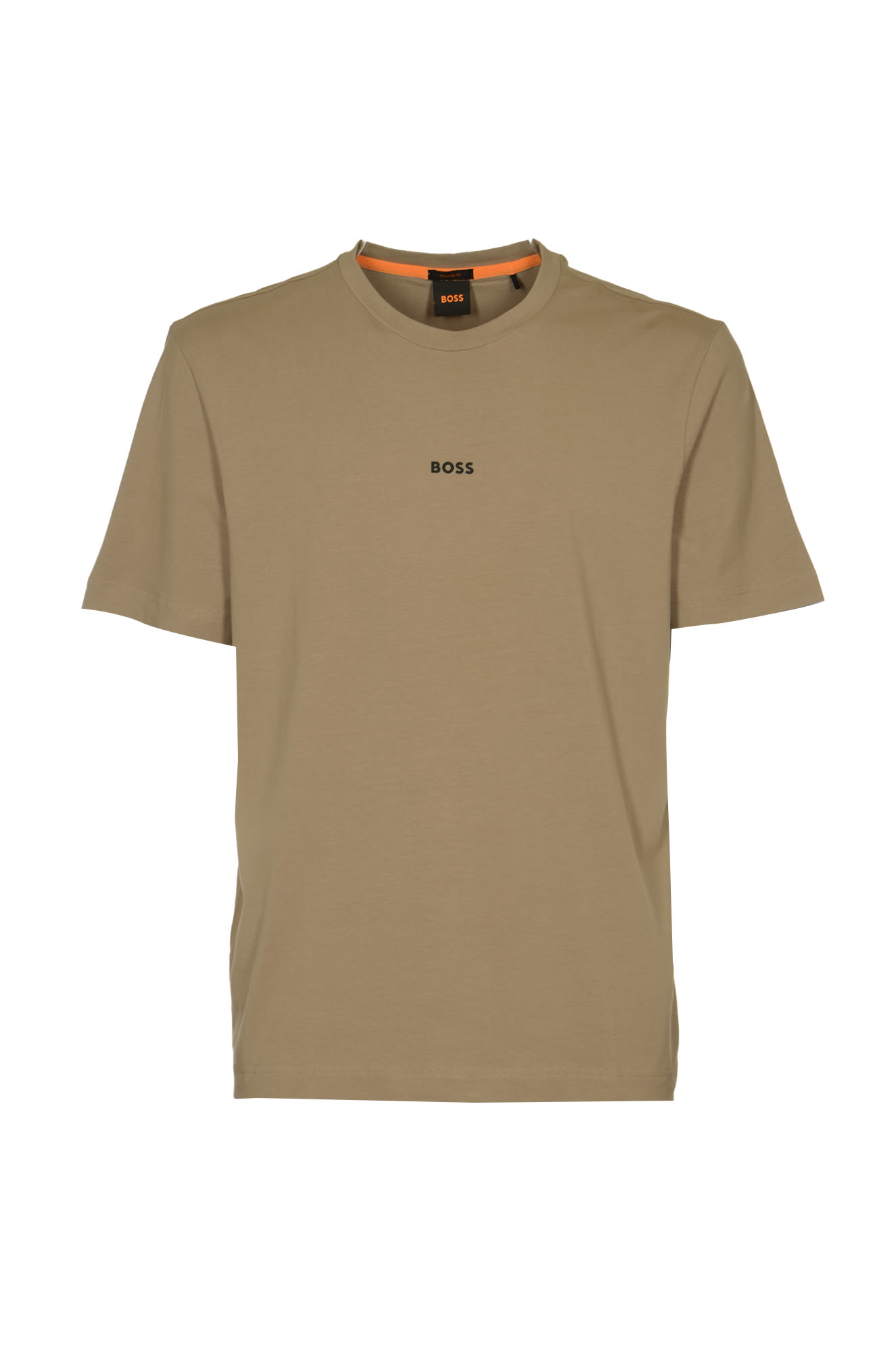 Shop Hugo Boss Logo Classic T-shirt In Open Brown
