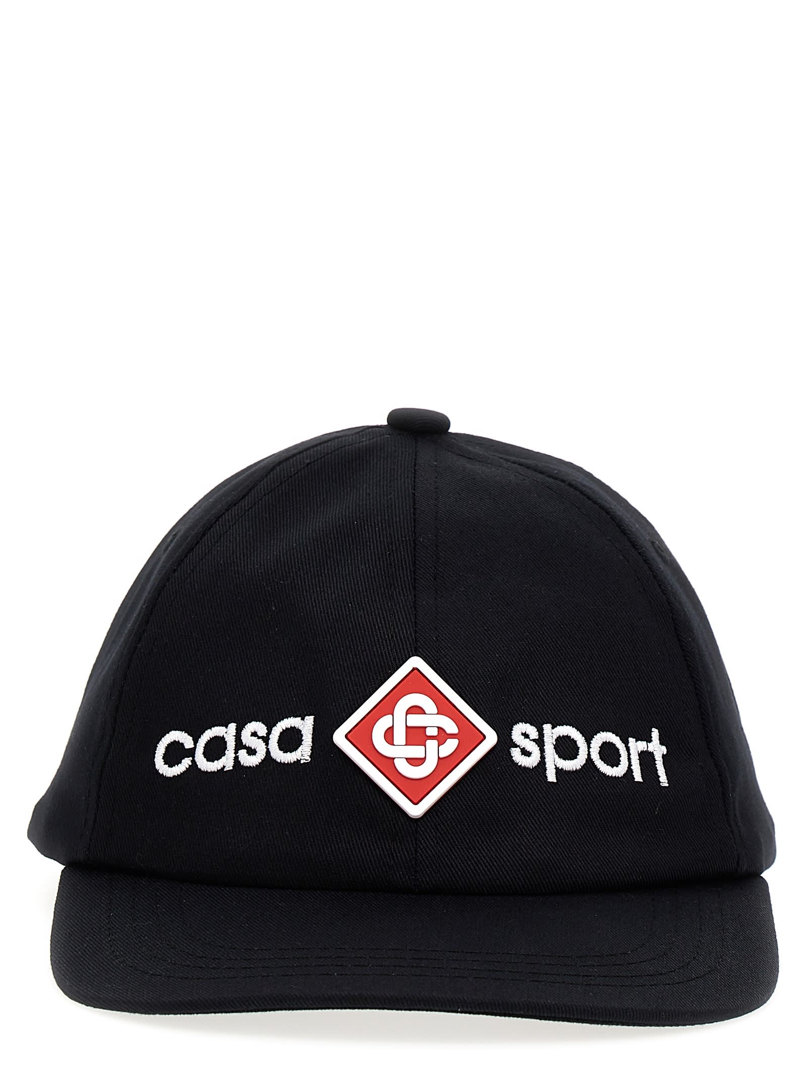 Gorra Negra Casablanca Casa Sport Logo Embroidered