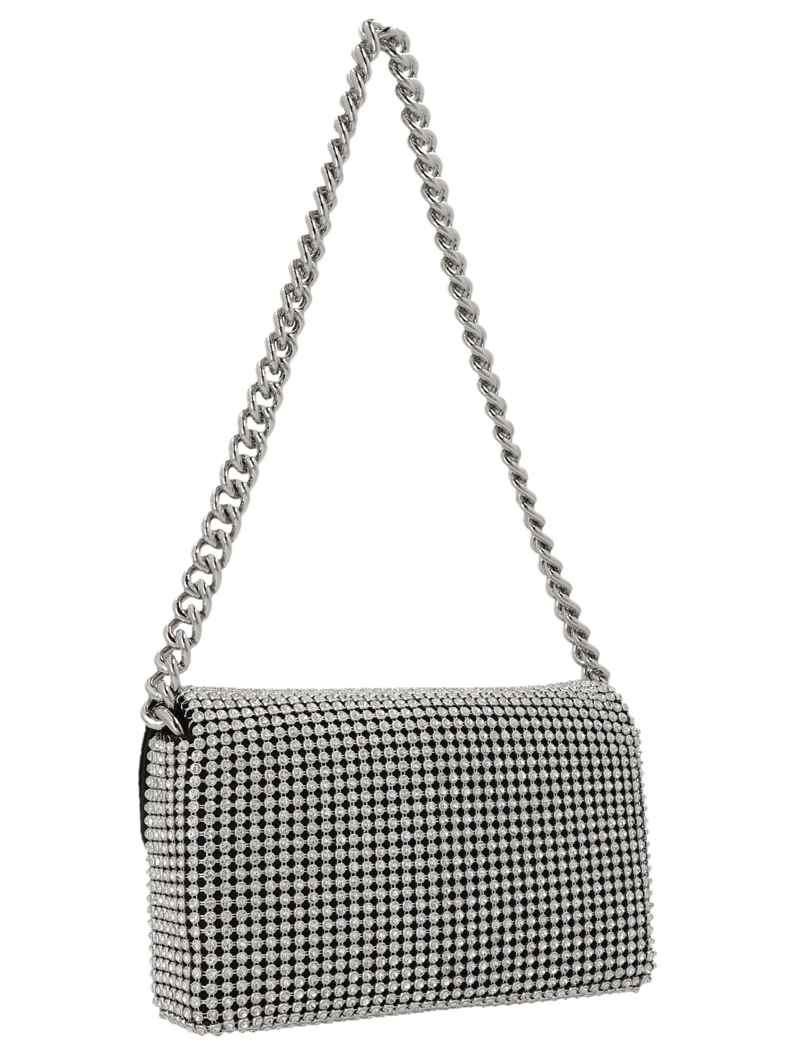 Shop Marc Jacobs The Rhinestone J Marc Mini Shoulder Bag In Crystal