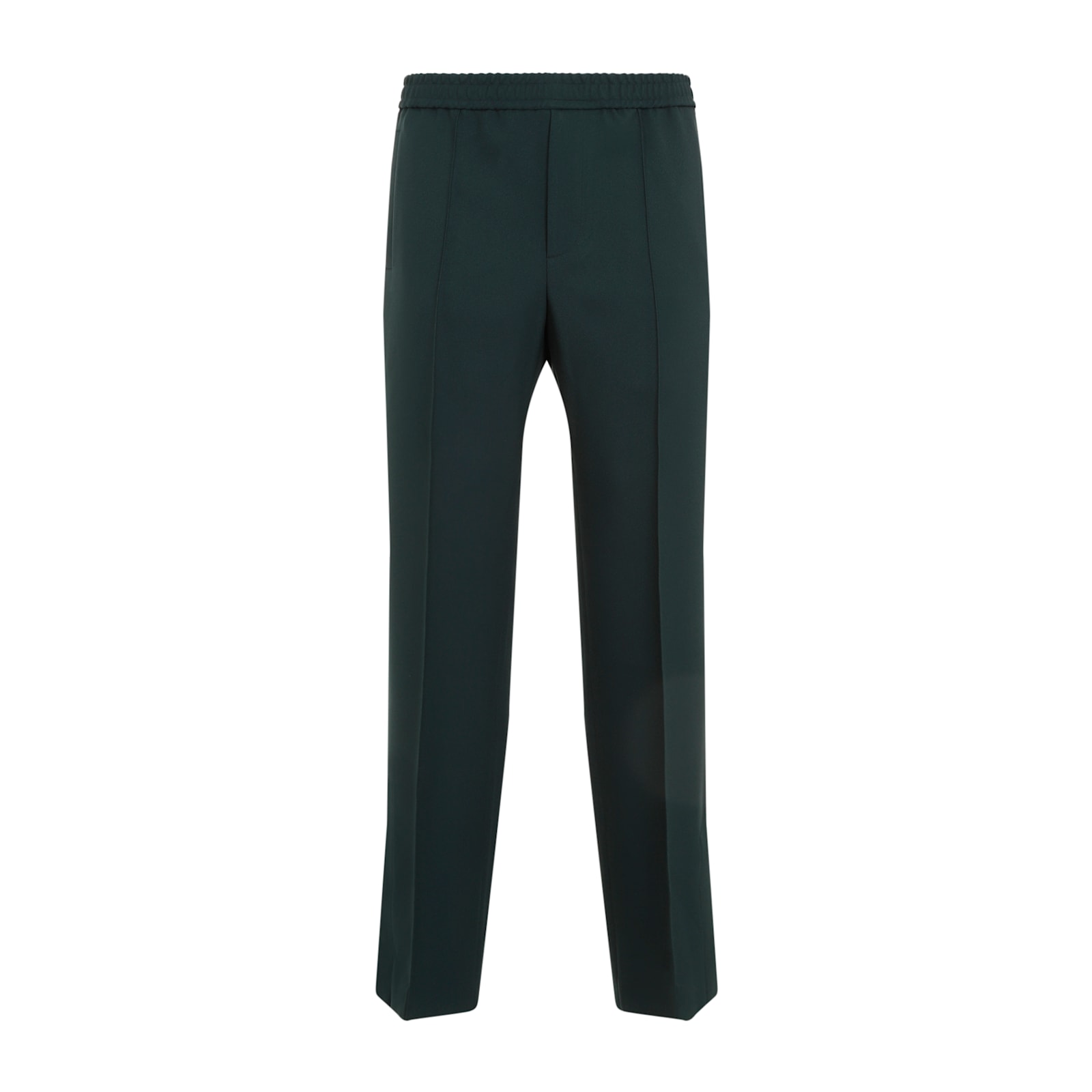 Shop Gucci Fo Drawstring Pants In Deep Bottle Green Mi