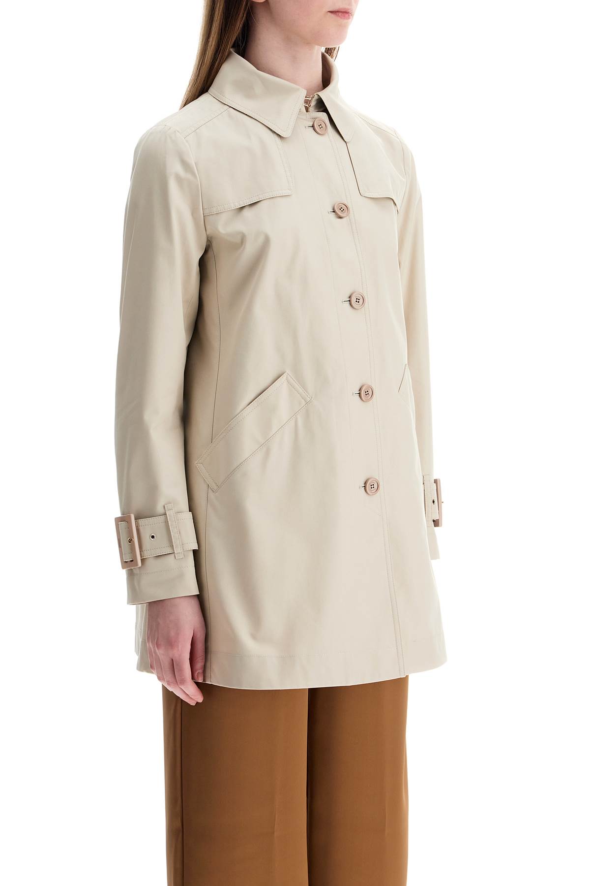 Shop Herno Trench In Chantilly (beige)