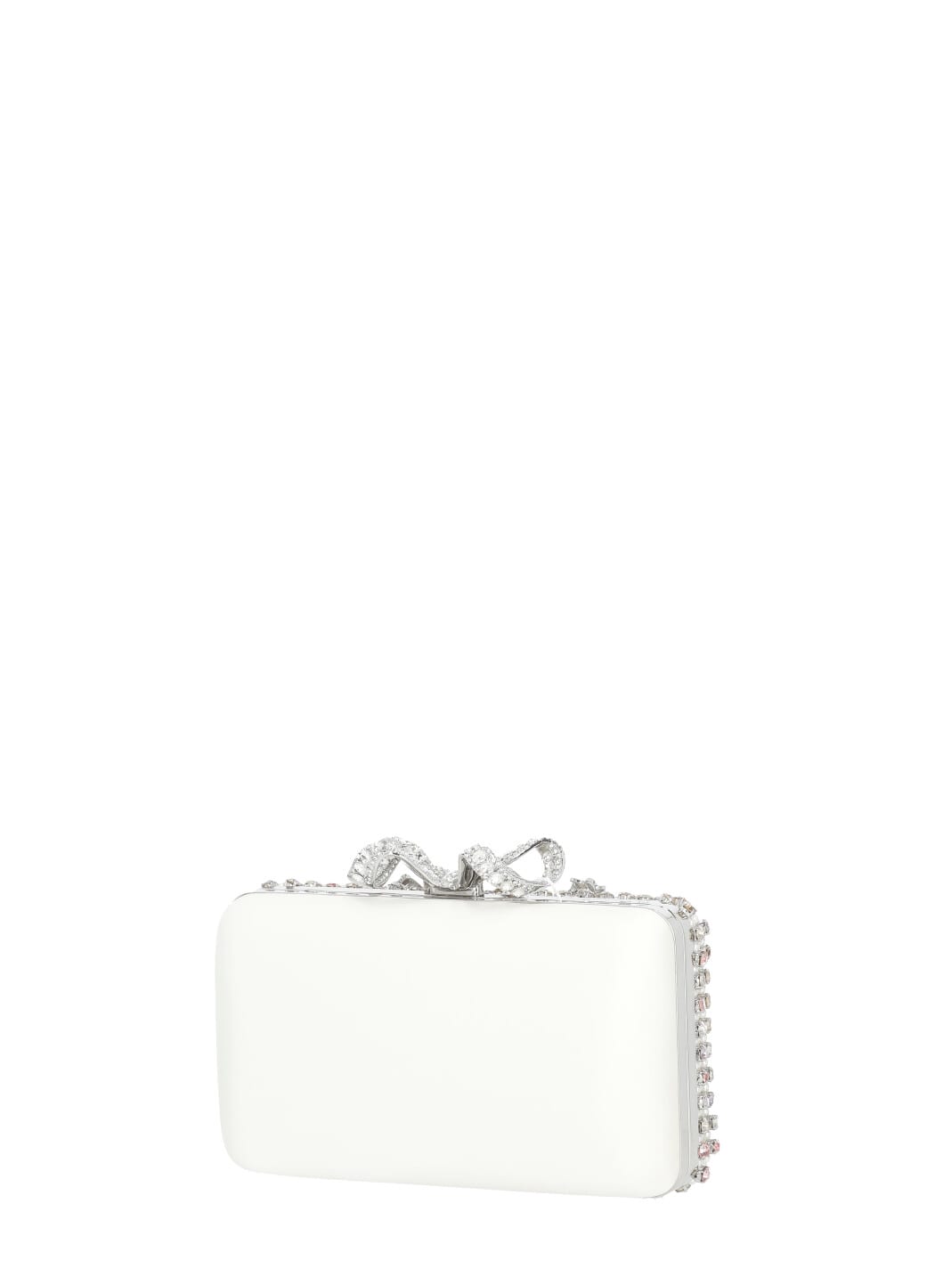 Self-portrait Multi Crystal Clutch Bag In White