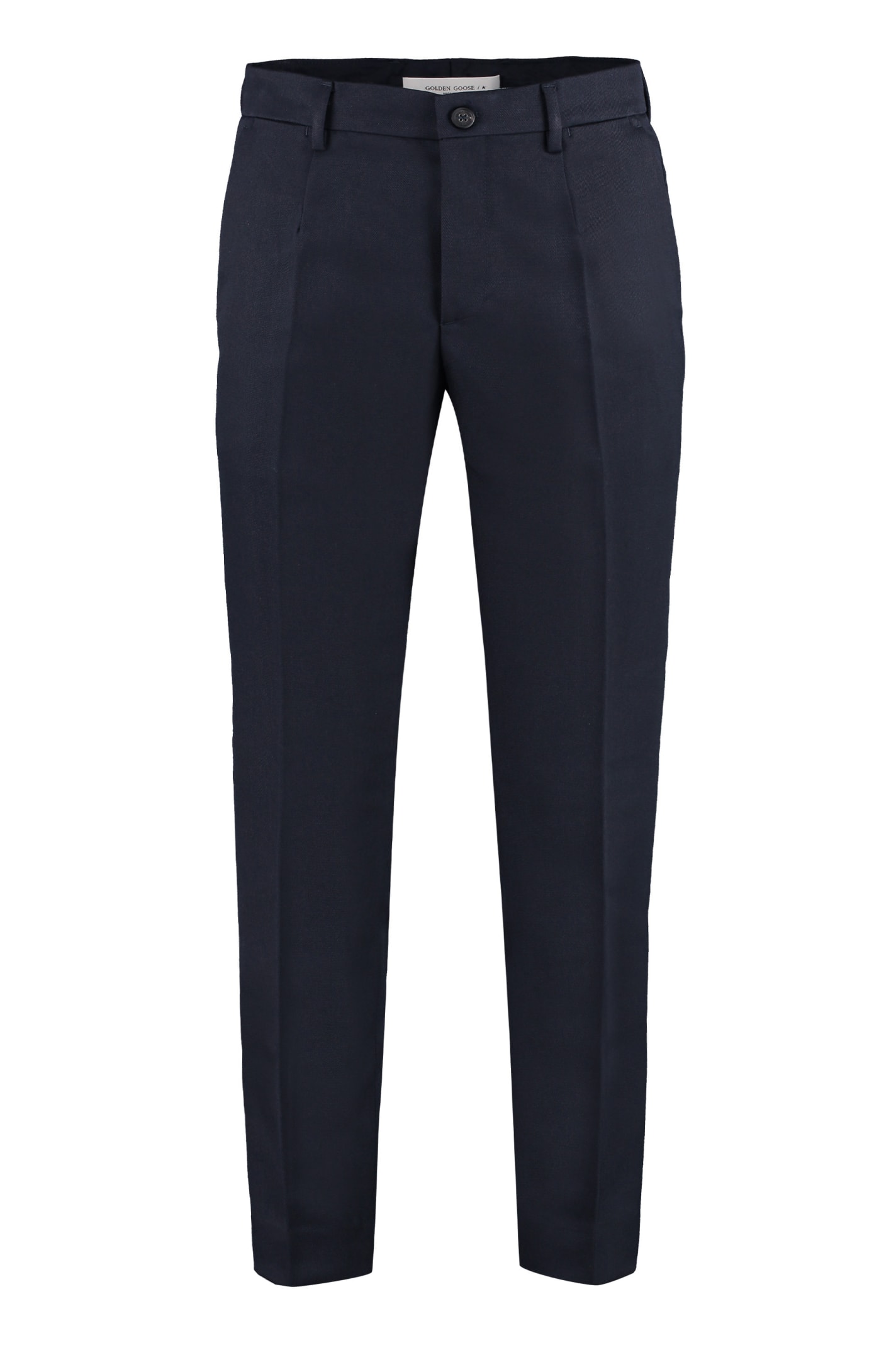 Shop Golden Goose Milano Wool Trousers In Ink