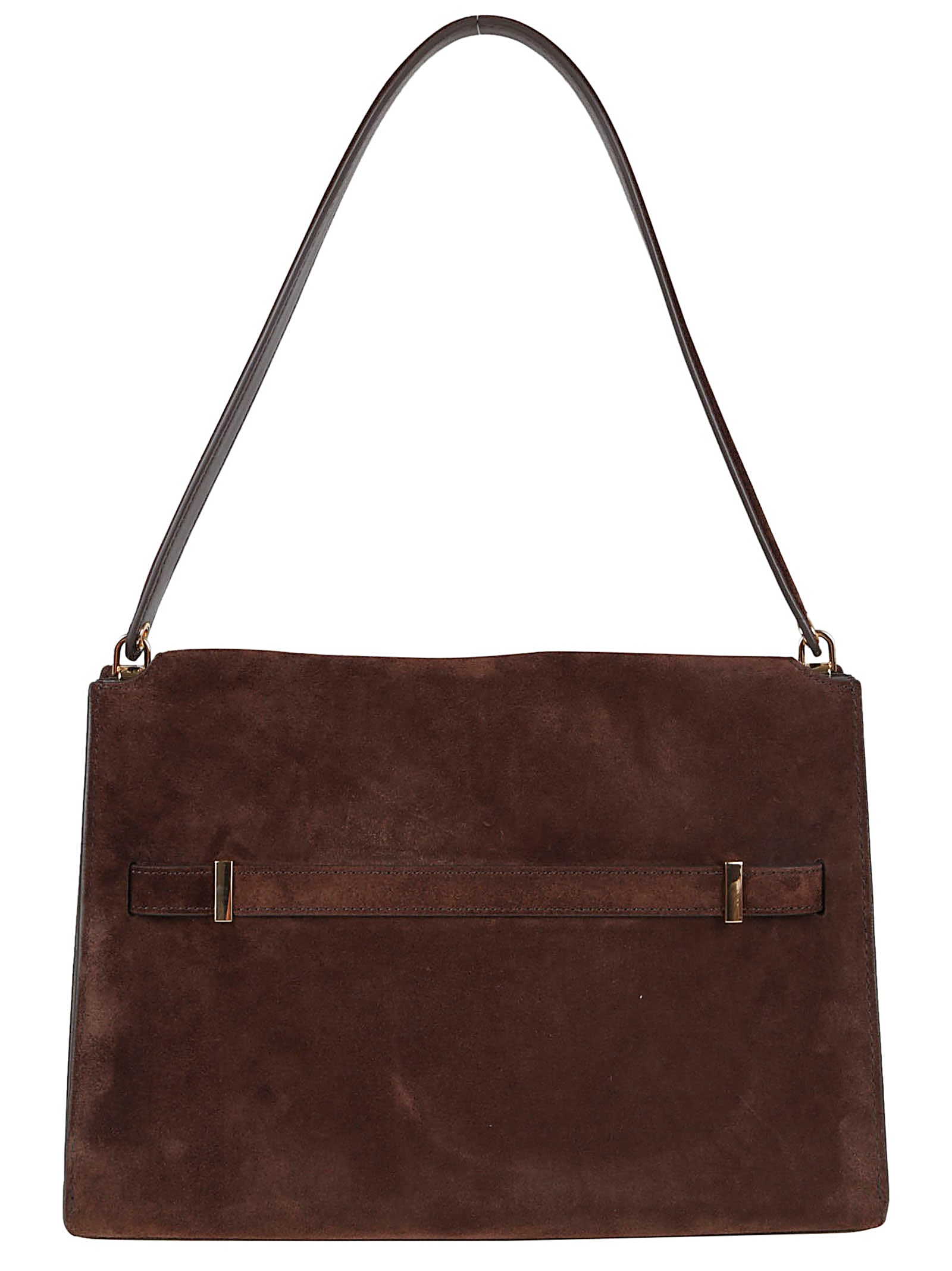 Tory Burch Lee Radziwill Suede Large Shoulder Bag In Brown