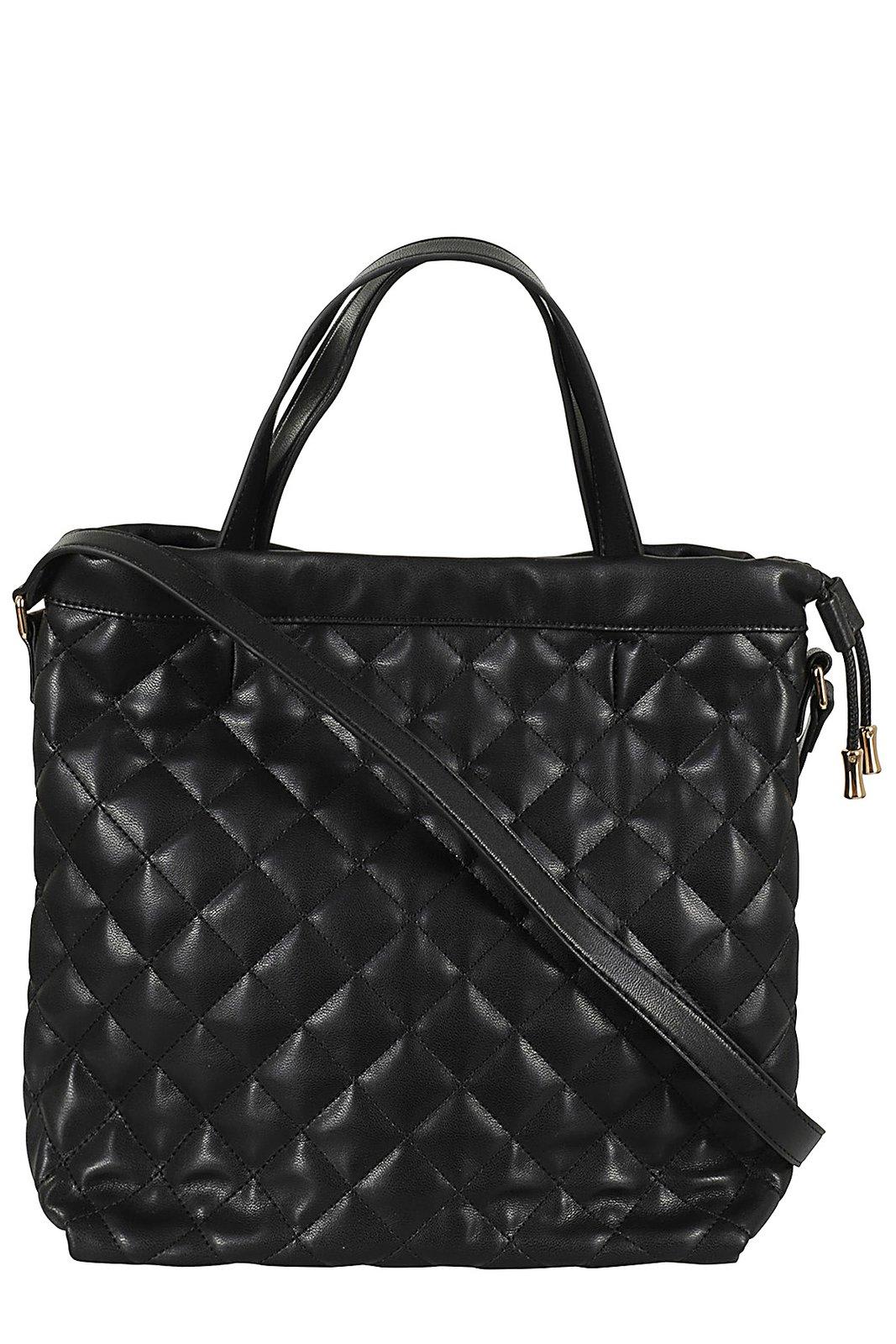 Shop Apc Ninon Quilted Shopping Bag In Lzz Black