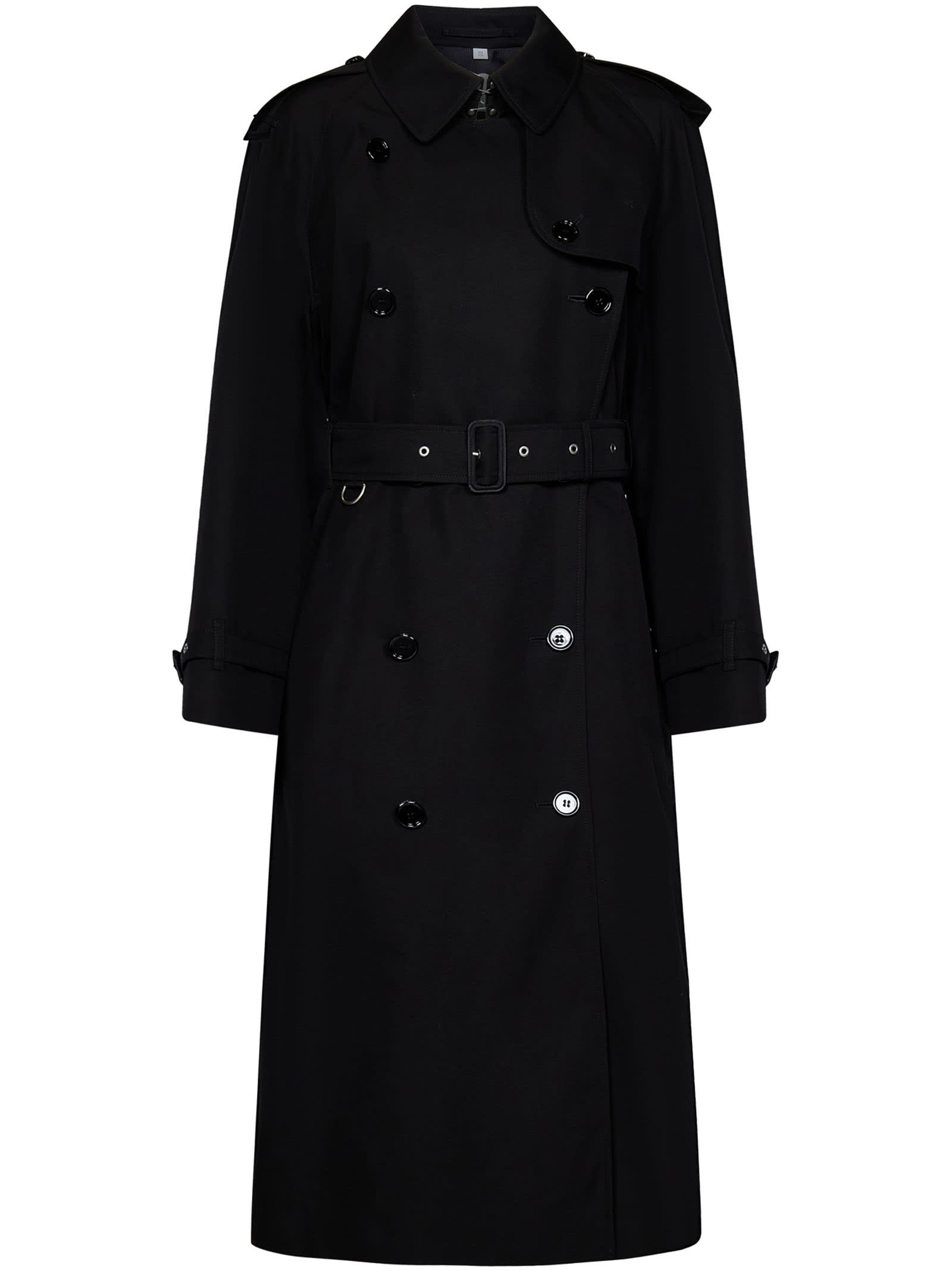 Shop Burberry Trench Coat In Black