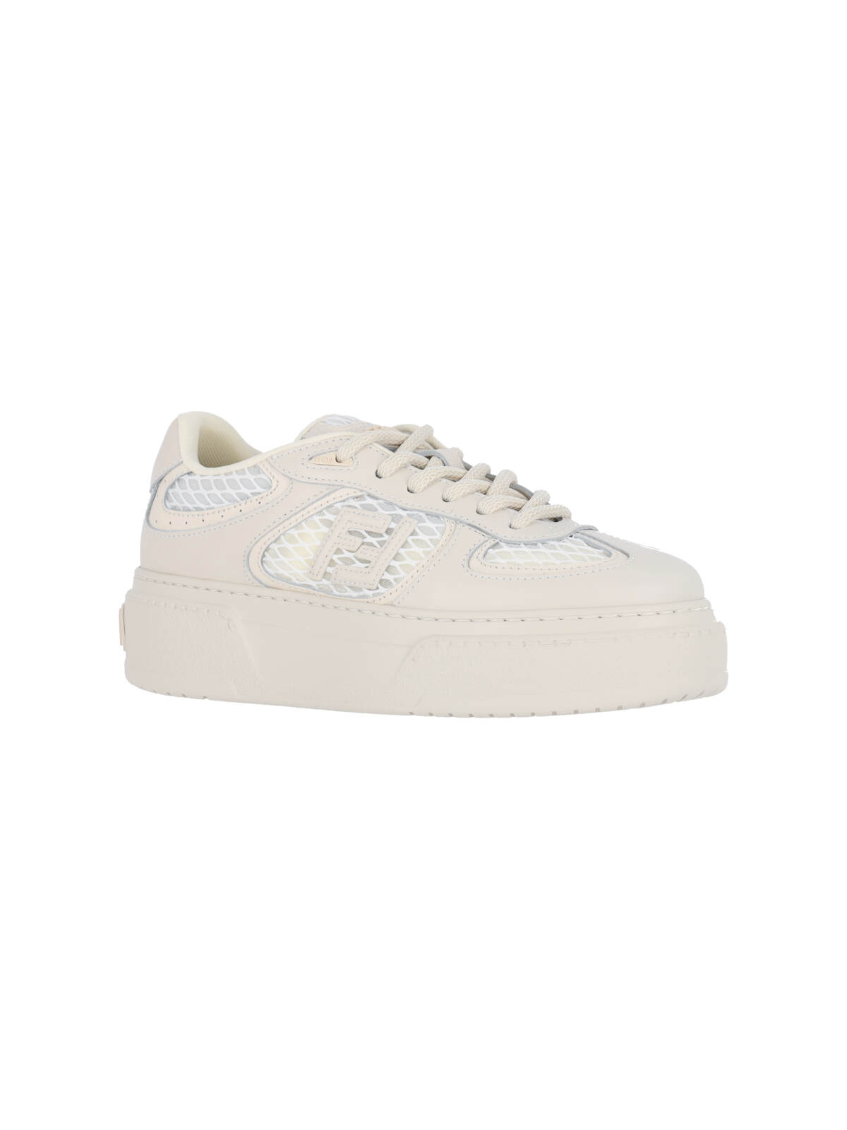 Fendi Match Platform Sneakers In White