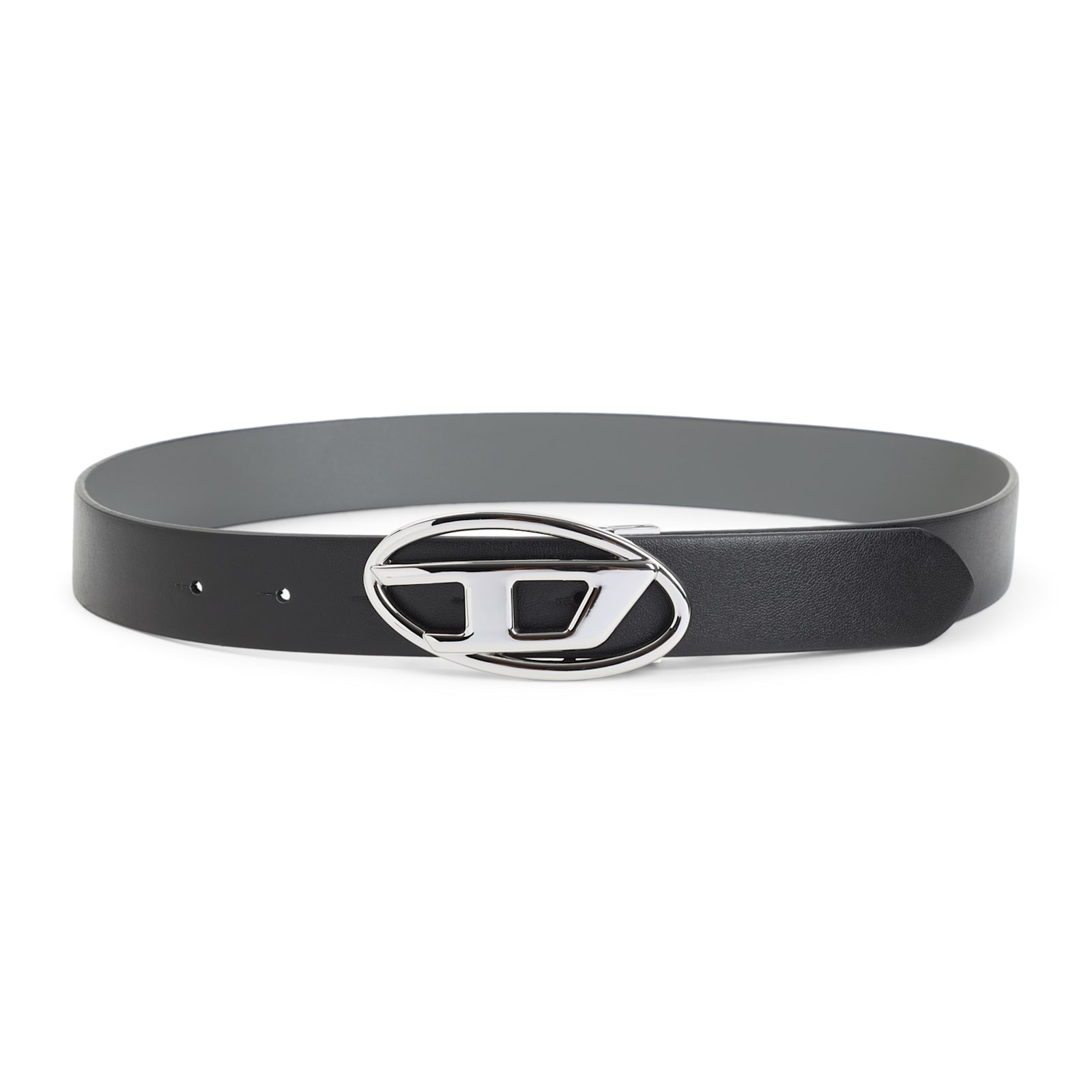 Diesel B-1 Dr Reversible Belt With Logo In Black