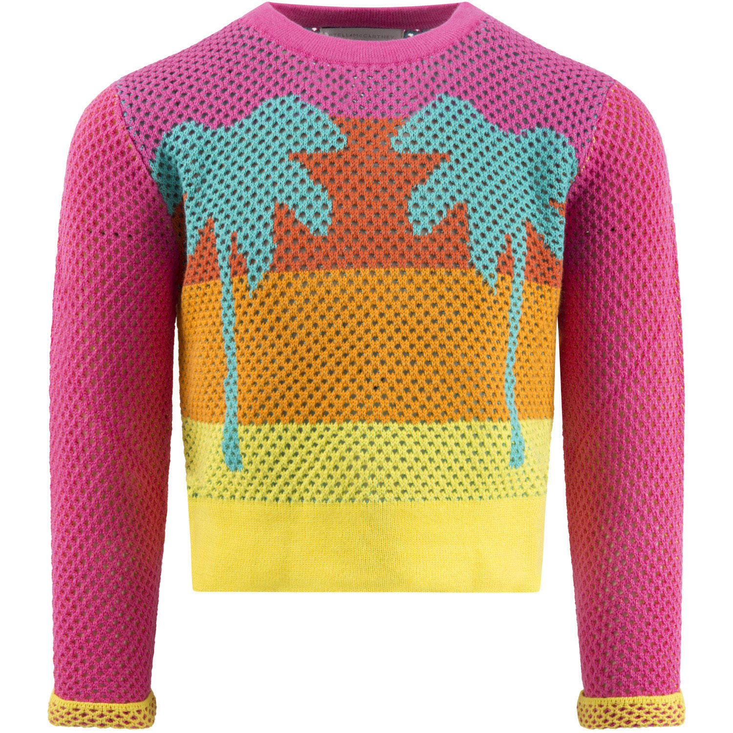 Stella McCartney Kids Multicolor Sweater For Girl With Palms