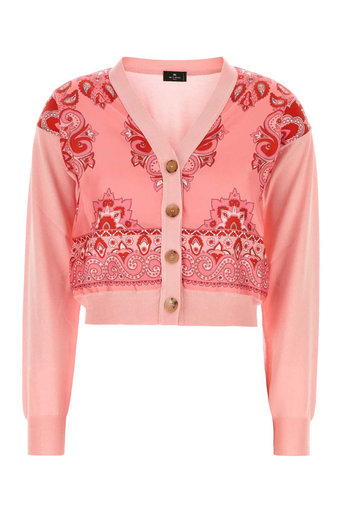 Etro Cardigan Patterned Design Cotton Blend