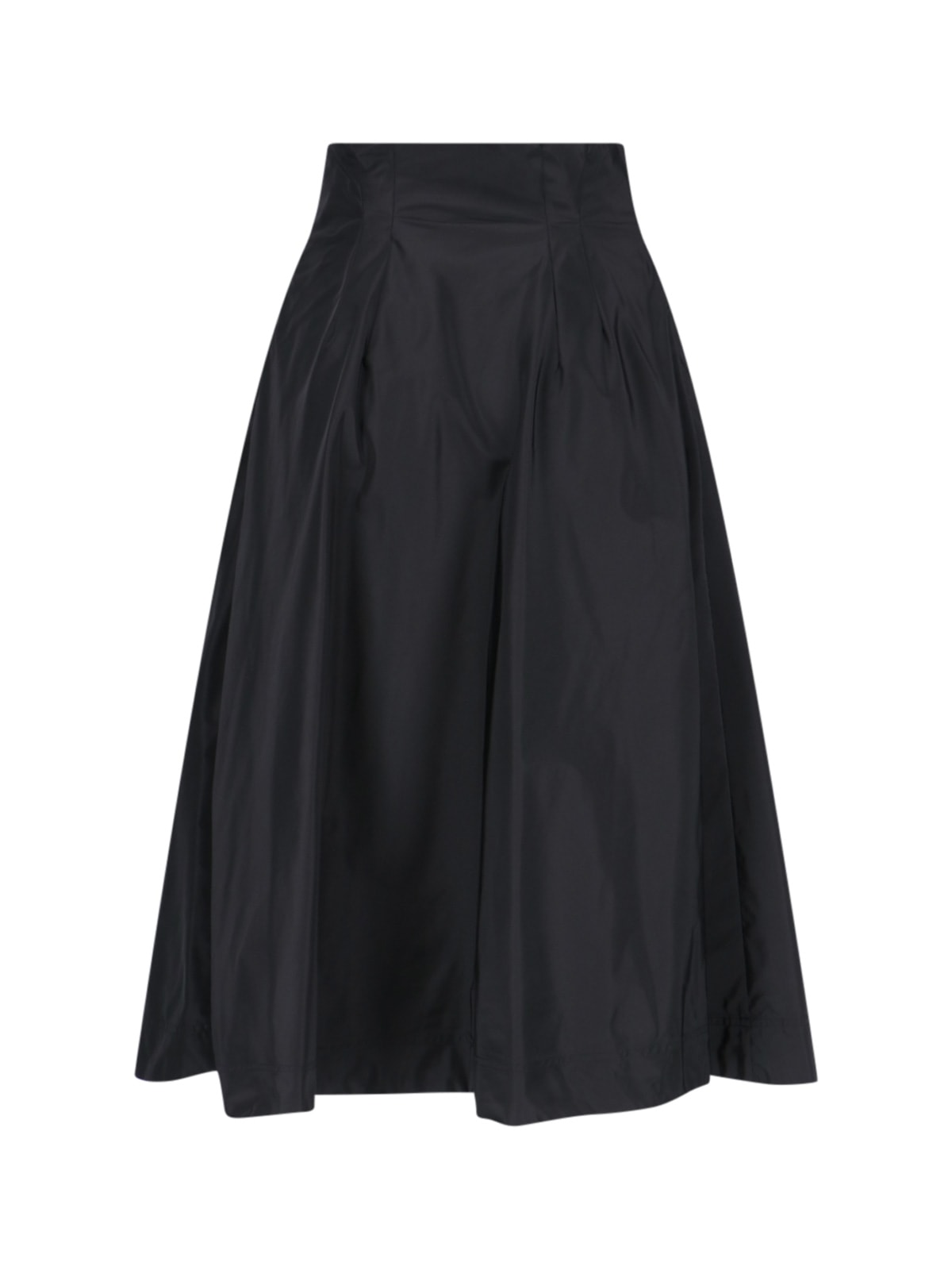 Shop Aspesi Flared Midi Skirt In Black