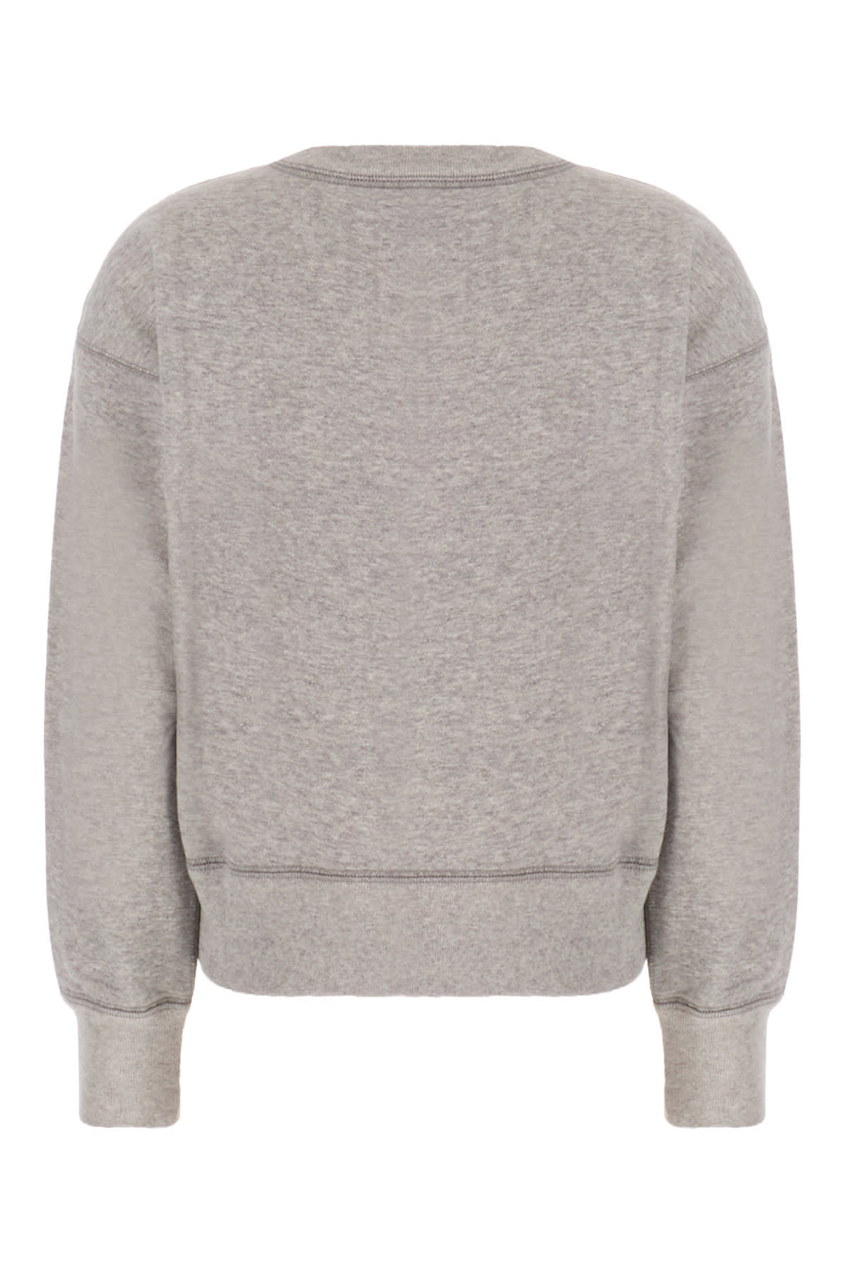 Shop Isabel Marant Melange Grey Cotton Blend Oversize Sweatshirt In 02gy