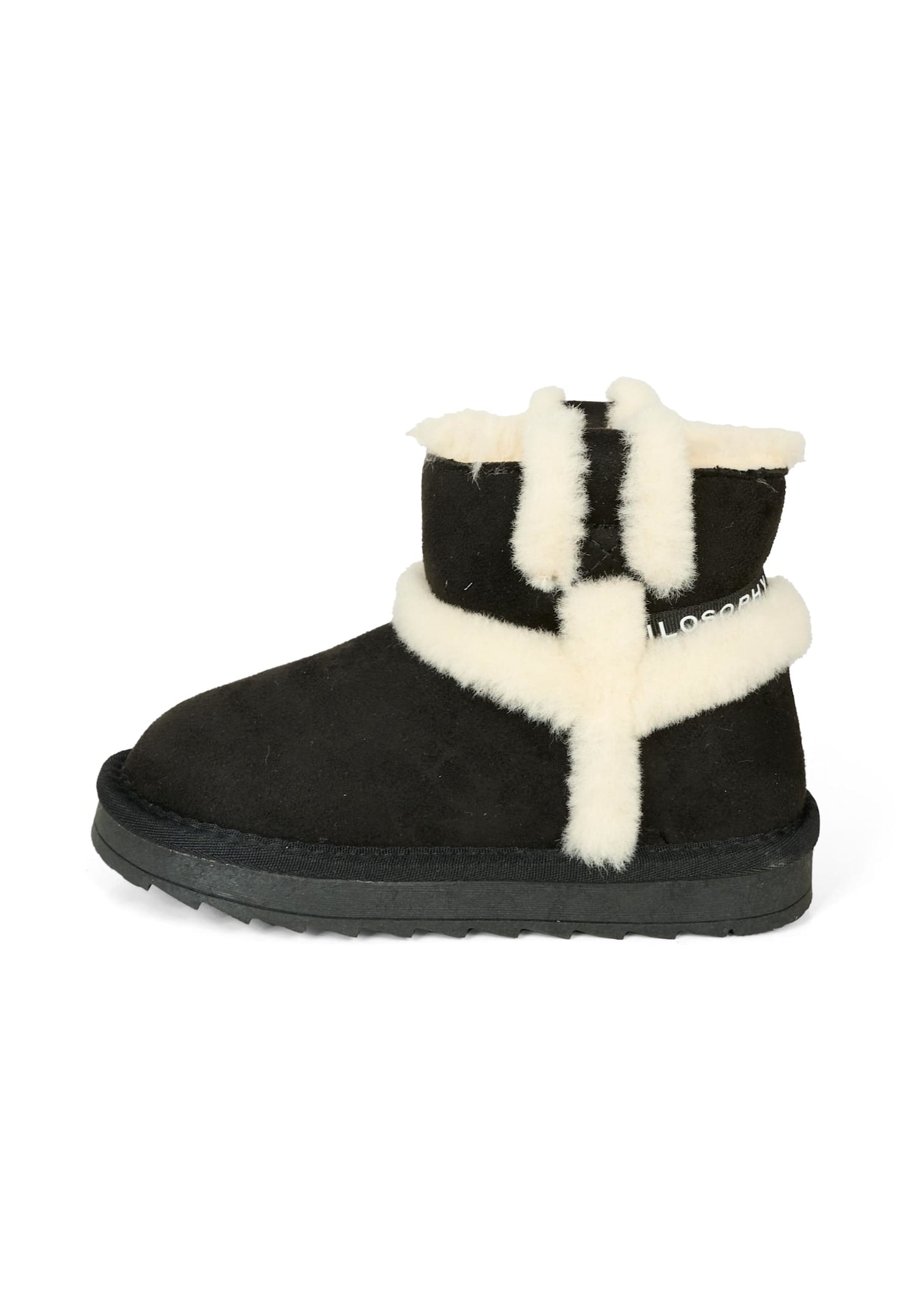 Philosophy Di Lorenzo Serafini Black Boots For Girl With Logo In Black