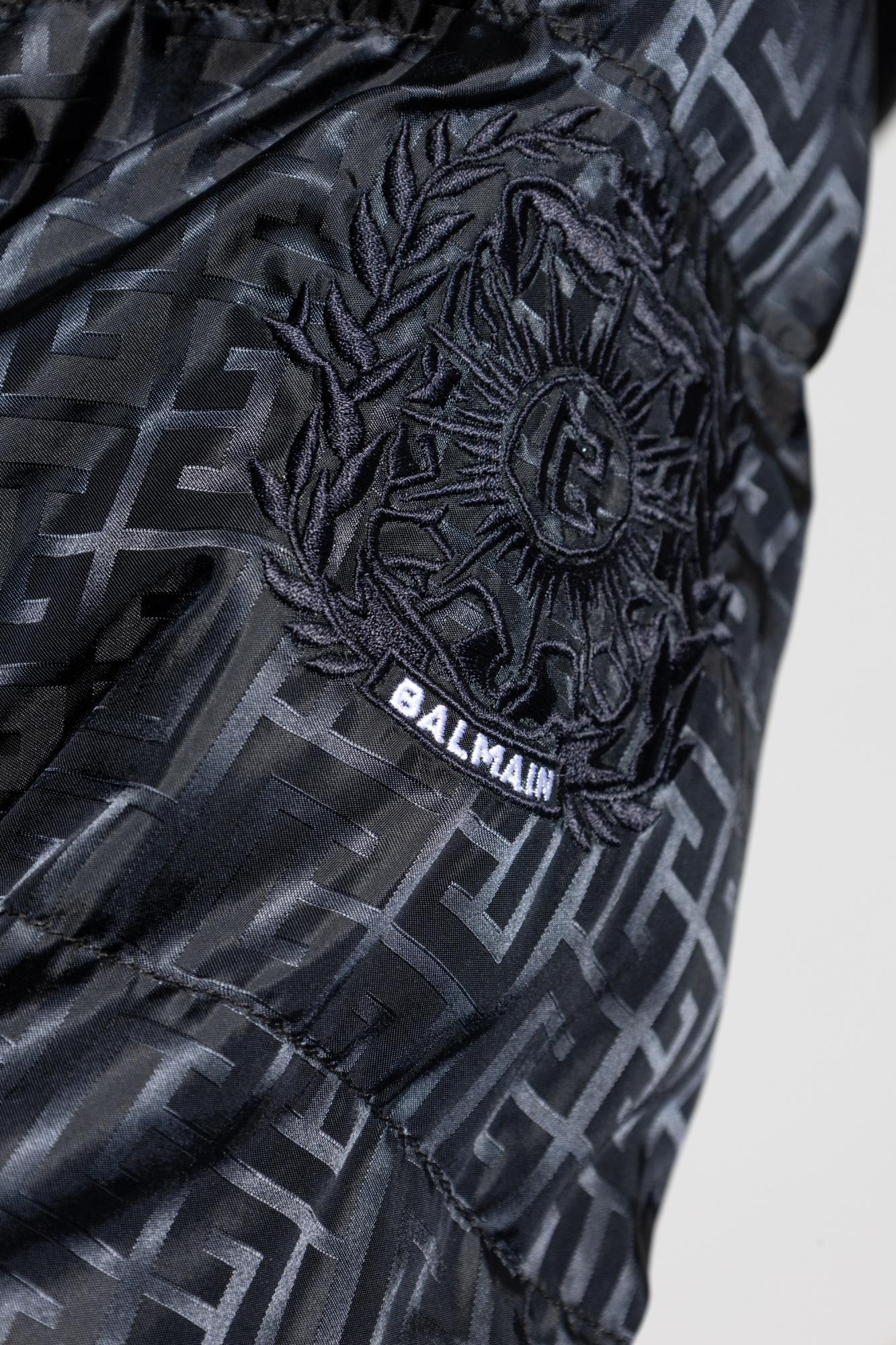 Balmain Insulated Jacket With Detachable Hood In Black