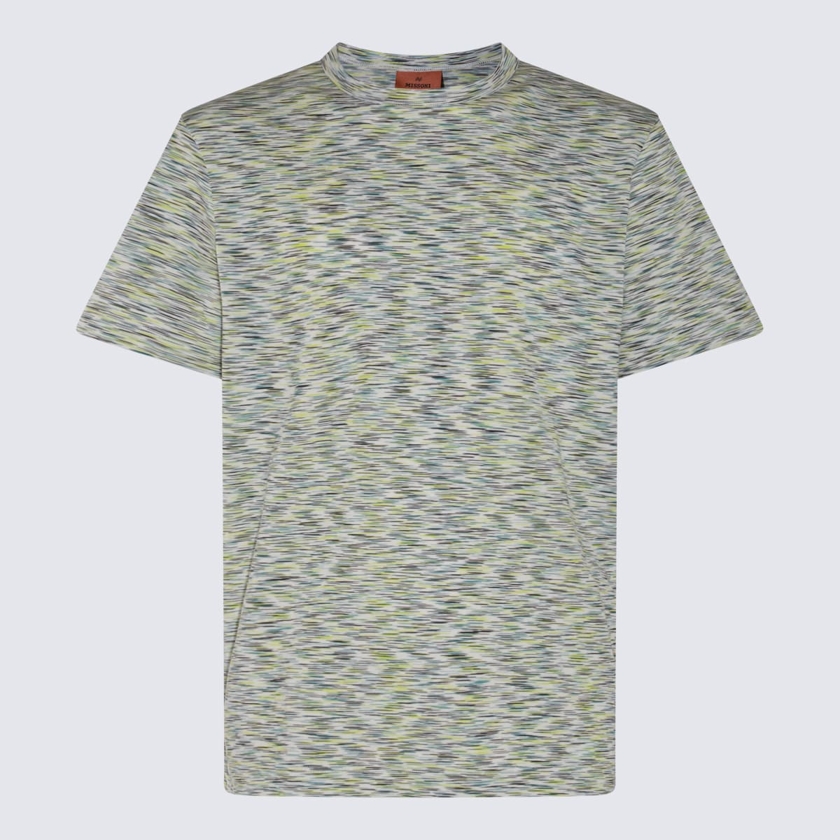 Shop Missoni Multicolor Cotton T-shirt In Lime Green Space Dyed