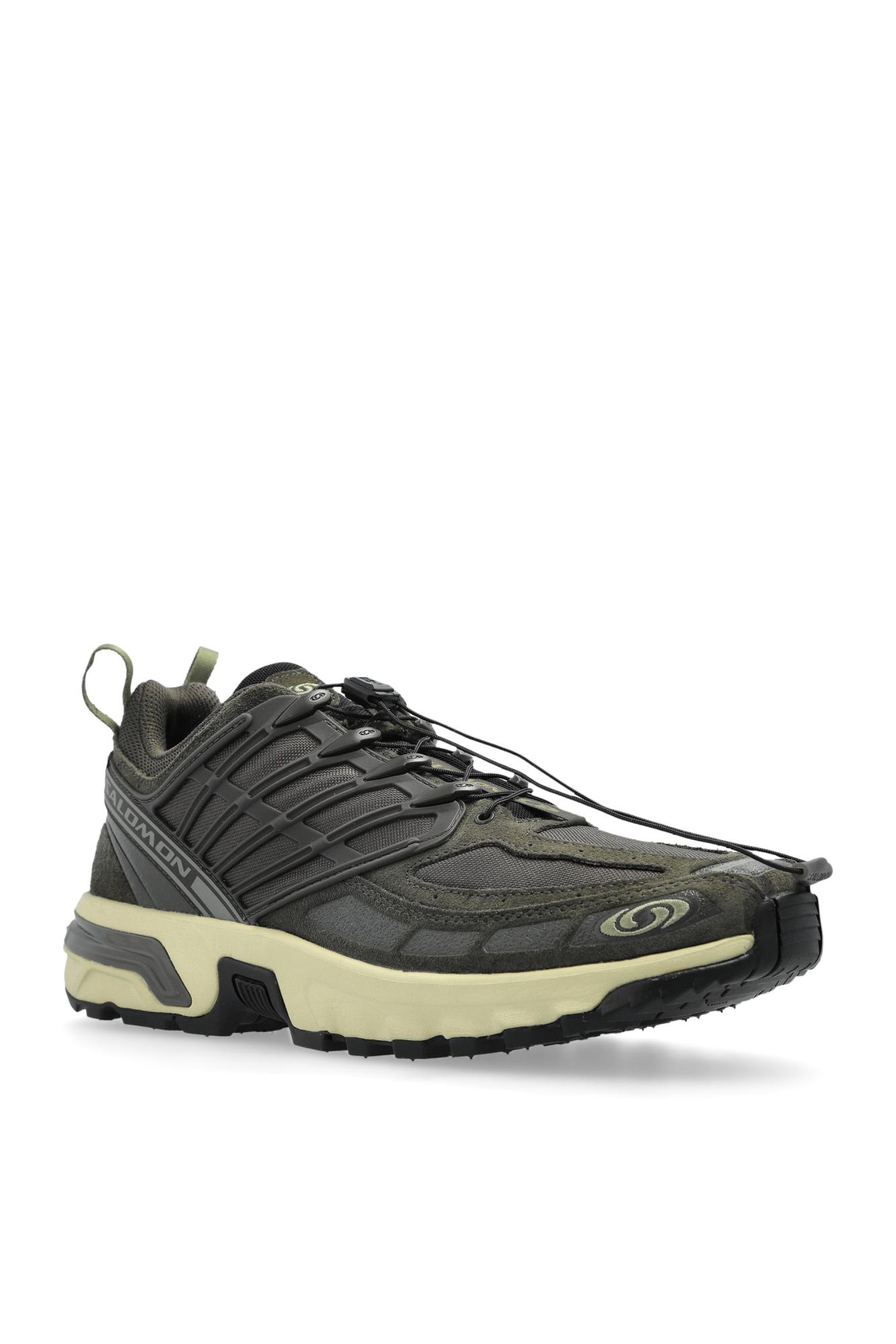 Salomon Pro Leather Sneakers With Chunky Rubber Sole In Gray