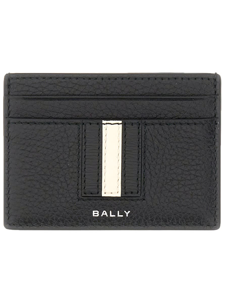 Shop Bally Ribbon Card Holder In Black