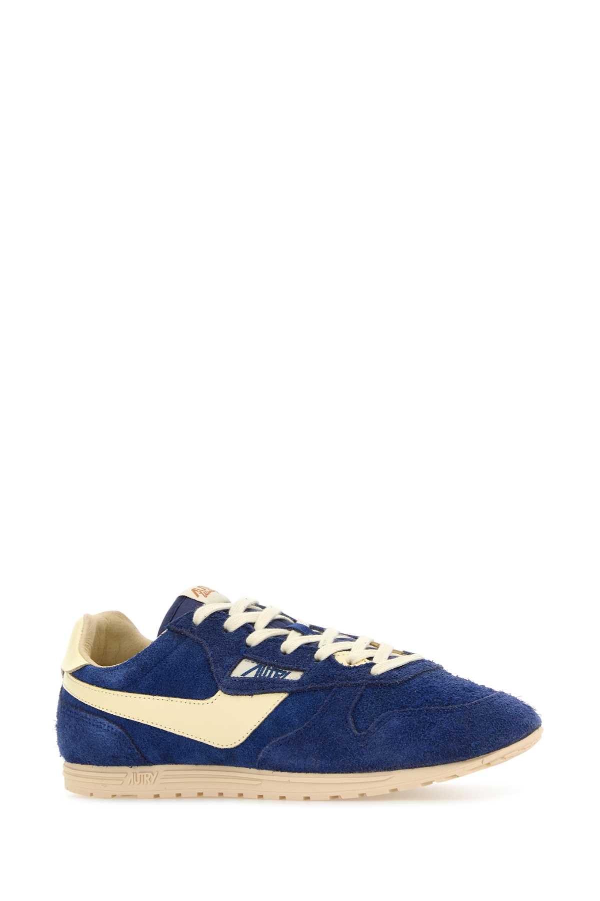 Autry Suede And Leather High Top Sneakers In Blue