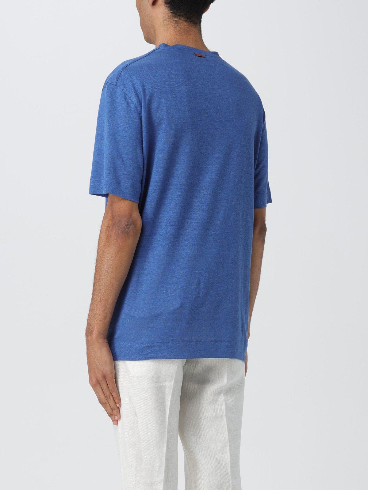 Shop Zegna Short Sleeved Crewneck T-shirt