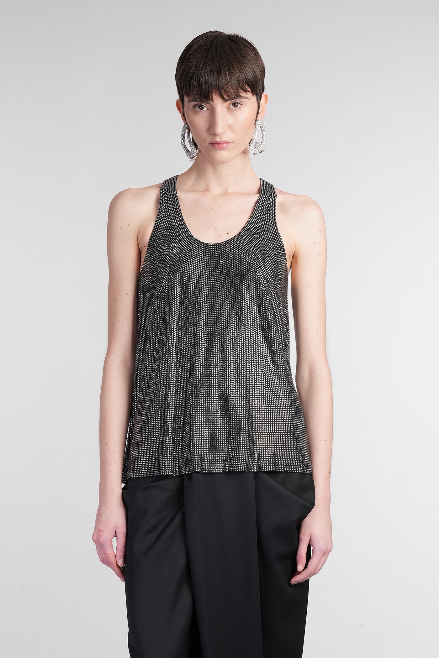 Tank Top In Black Viscose