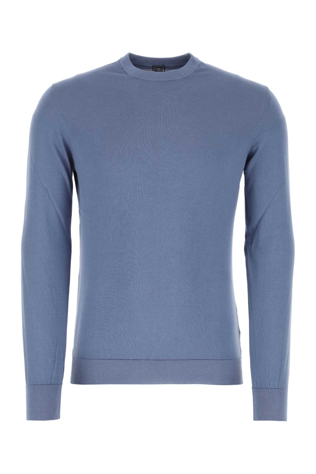 Powder Blue Cotton Sweater