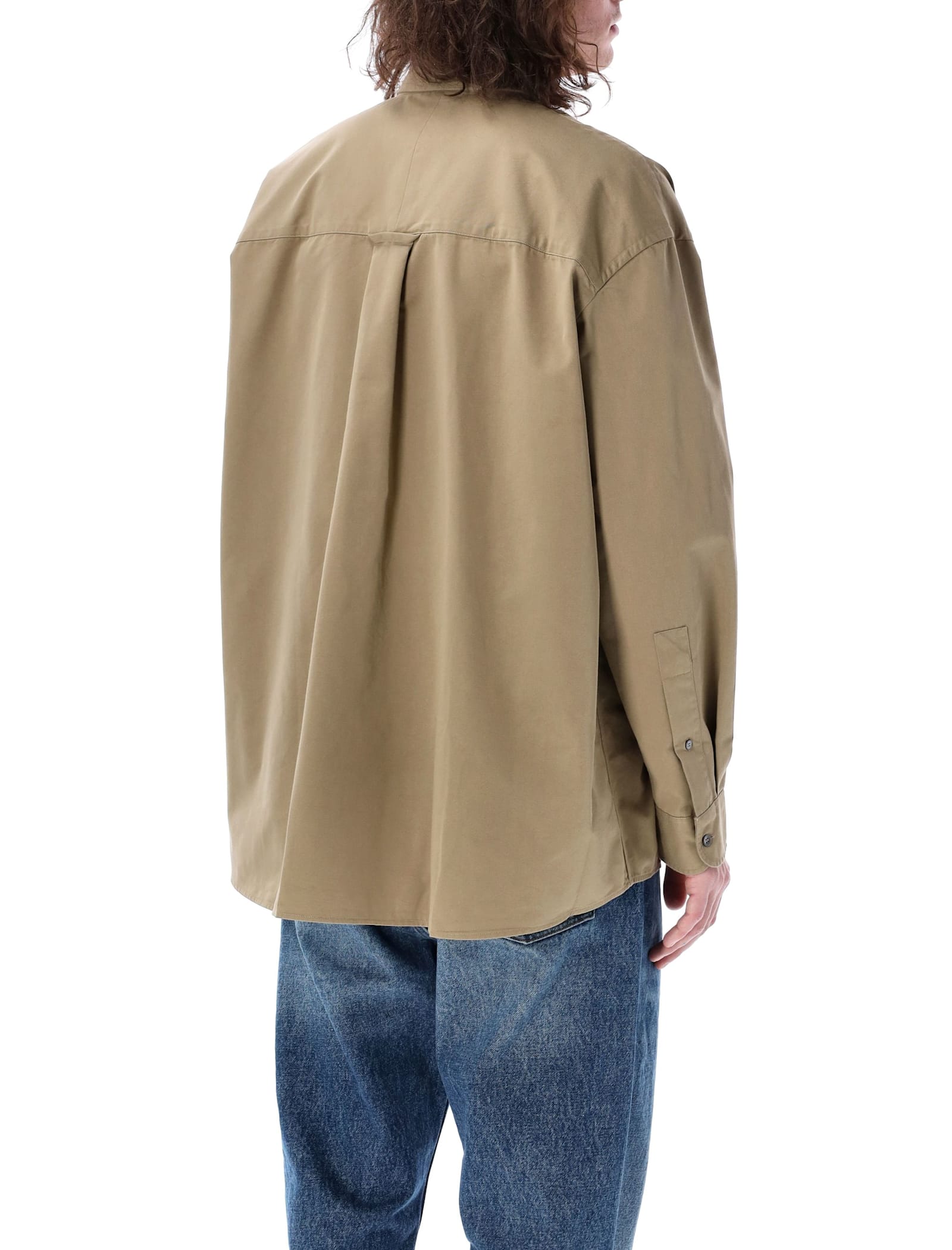 Studio Nicholson Ruskin Technical Twill Shirt In Green