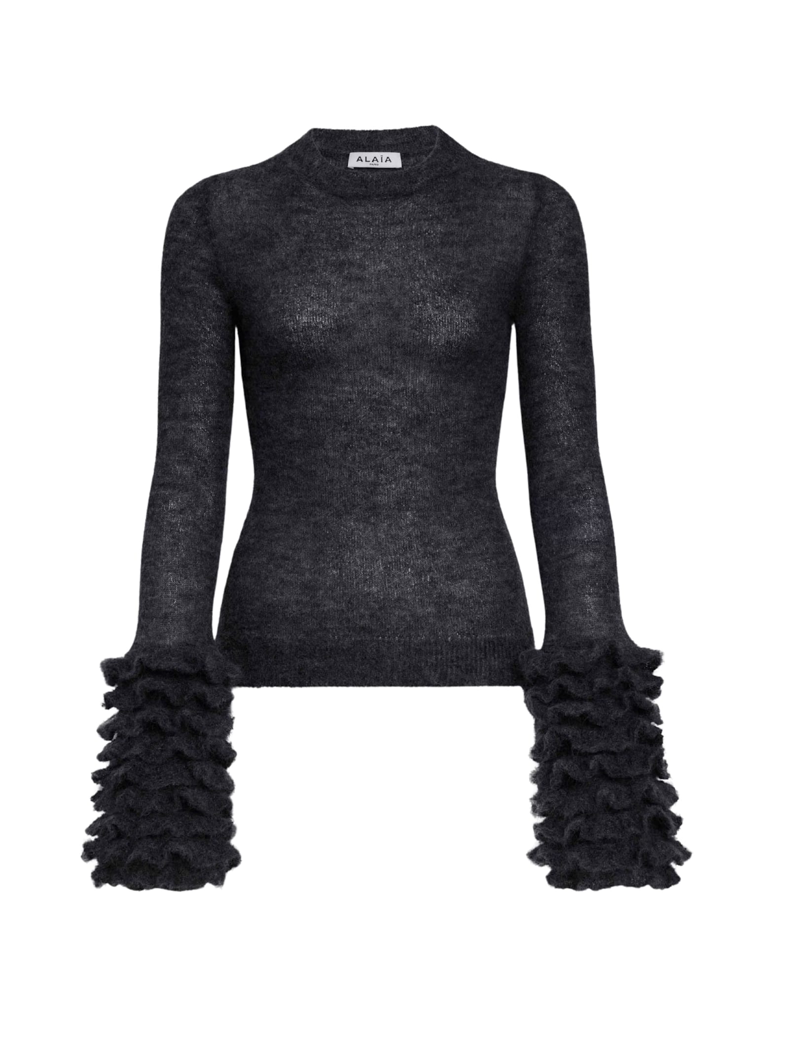 Alaïa Alaia Women Ruffled Sweater In Black