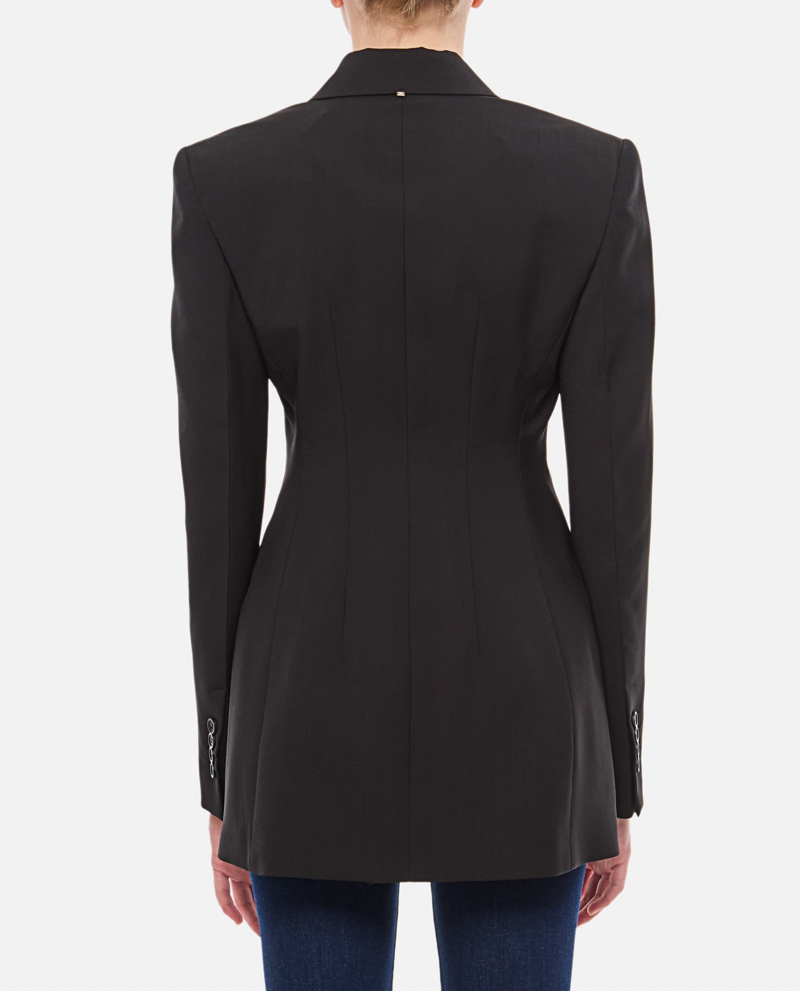 Shop Sportmax Adamo Double Breasted Blazer In Nero