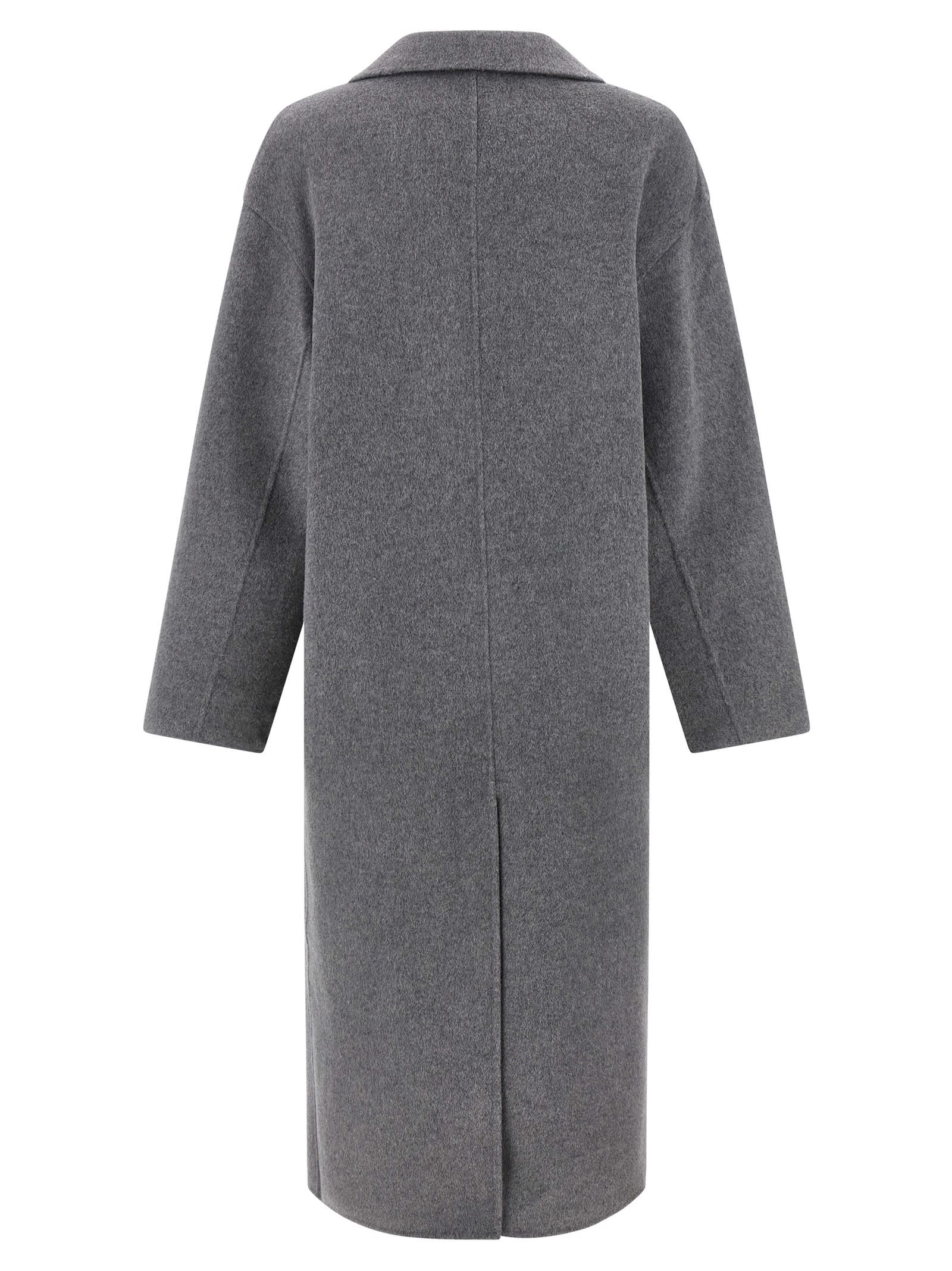 Loulou Studio Loulou Borneo Oversized Wool And Cashmere Coat In Gray
