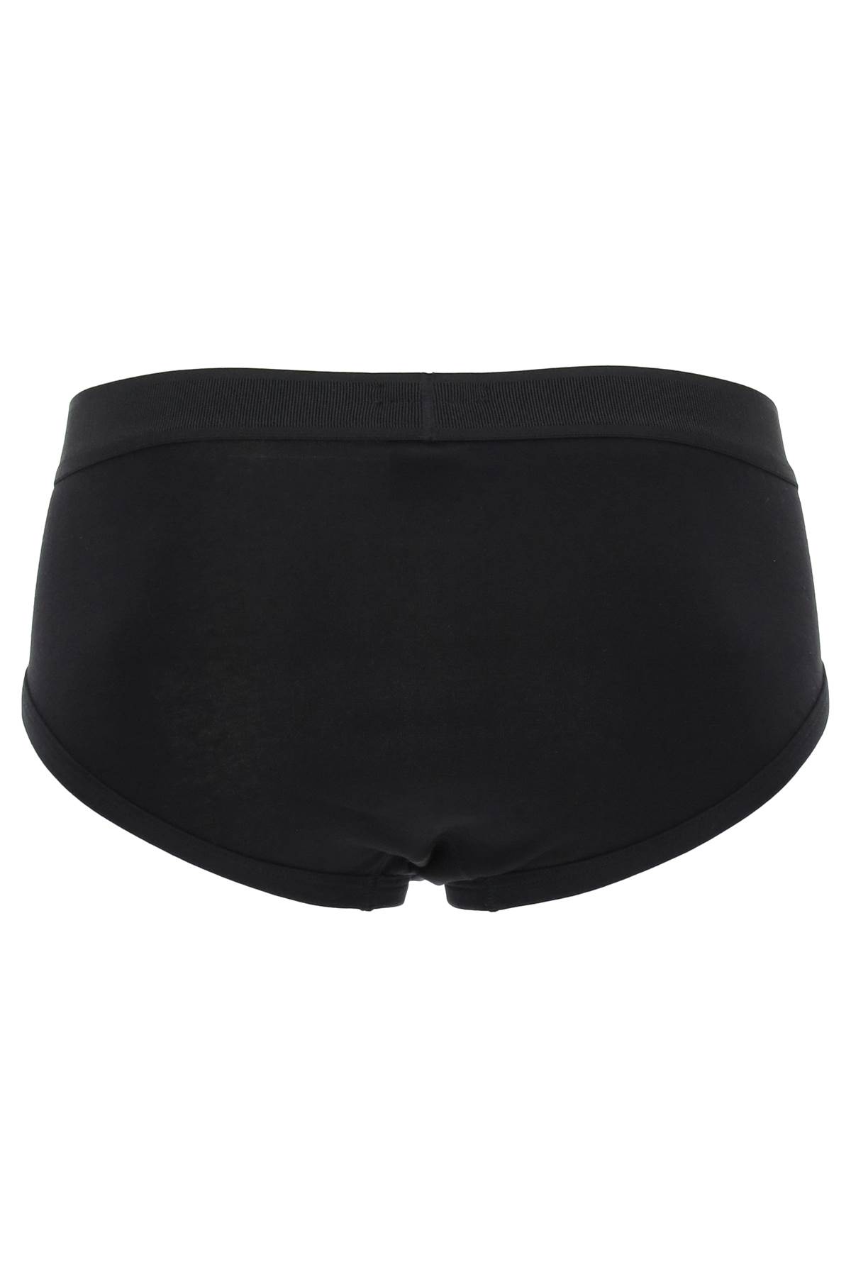 Tom Ford Cotton Briefs With Elastic Band In Black