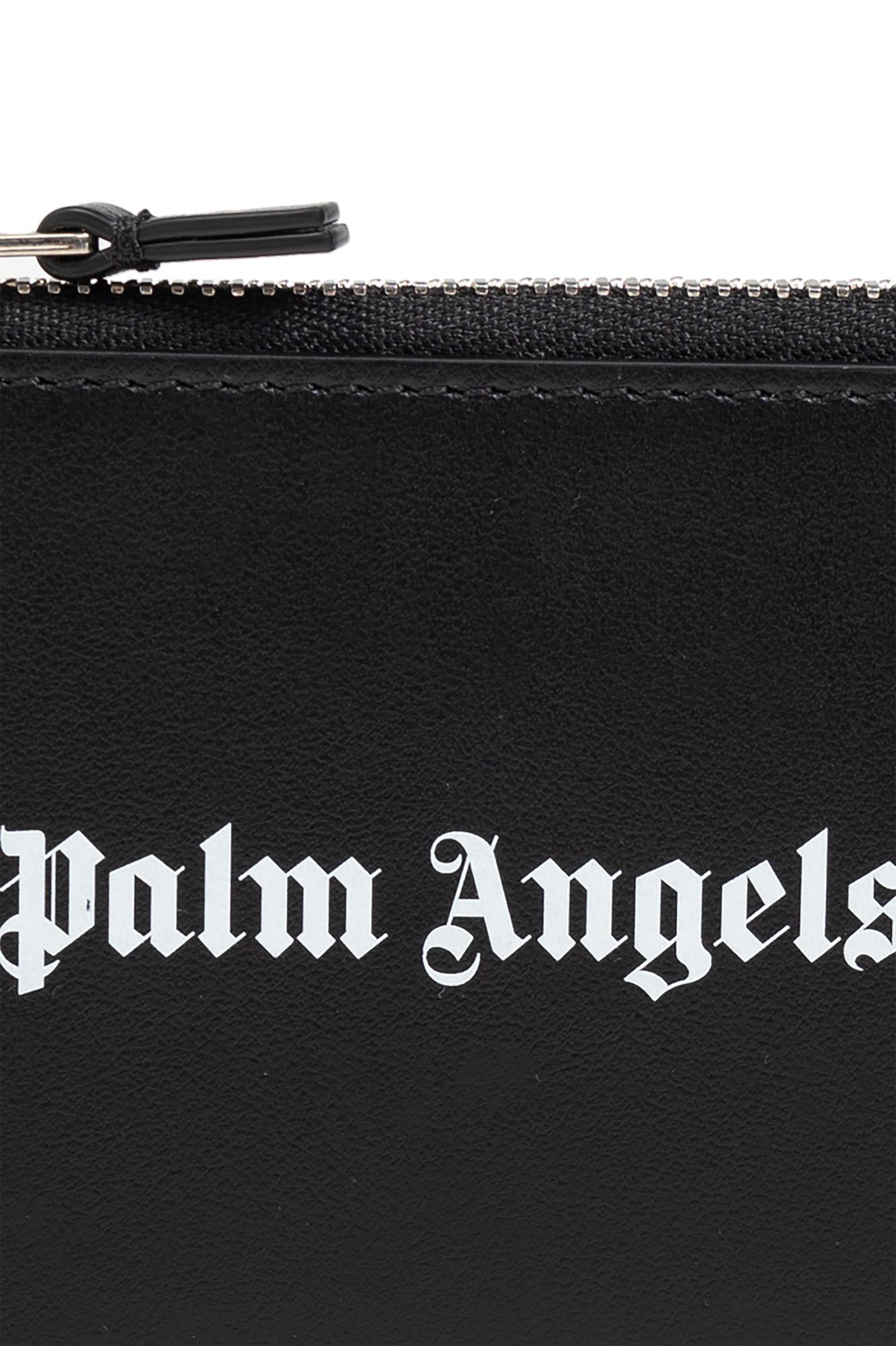 Shop Palm Angels Card Holder In Black/white