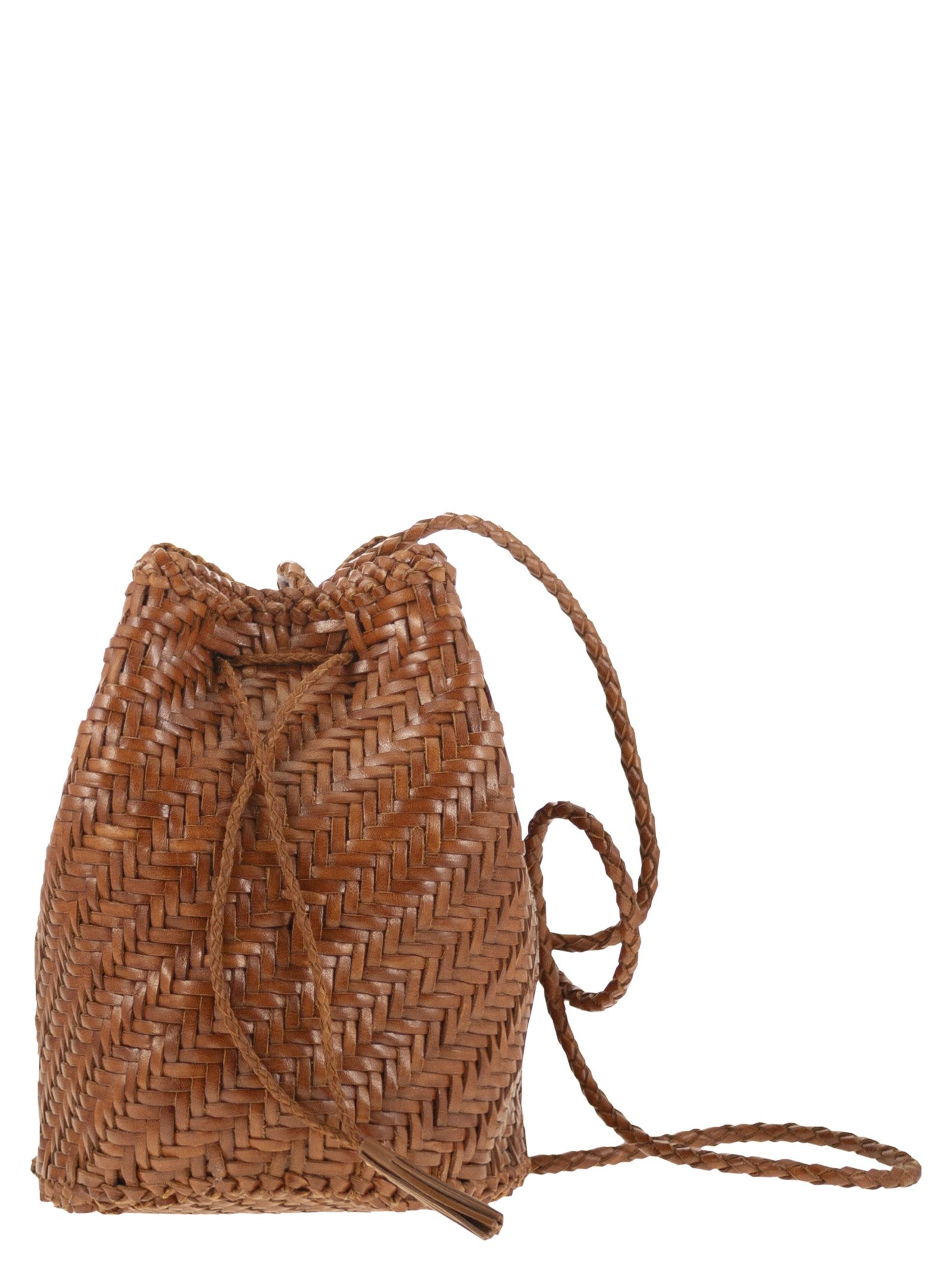 Pompom - Woven Leather Bag